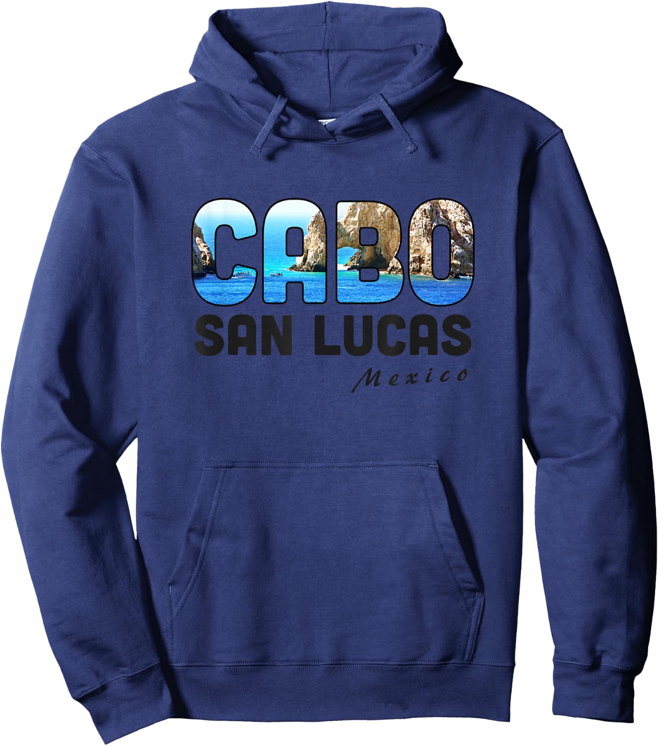 Cabo San Lucas Mexico Baja Beach Cliffs Water Swimming Hoodie - Hoodie | Navy
