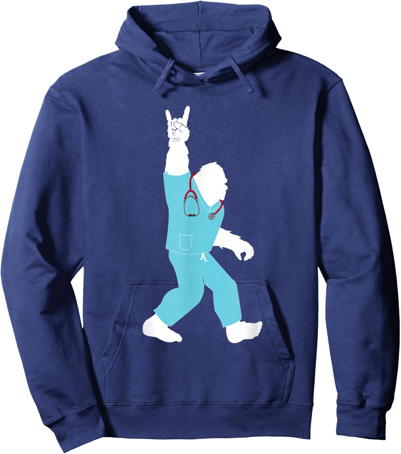 Bigfoot Supports Nurse and Doctor Scrub Life Designs Hoodie - Hoodie | Navy