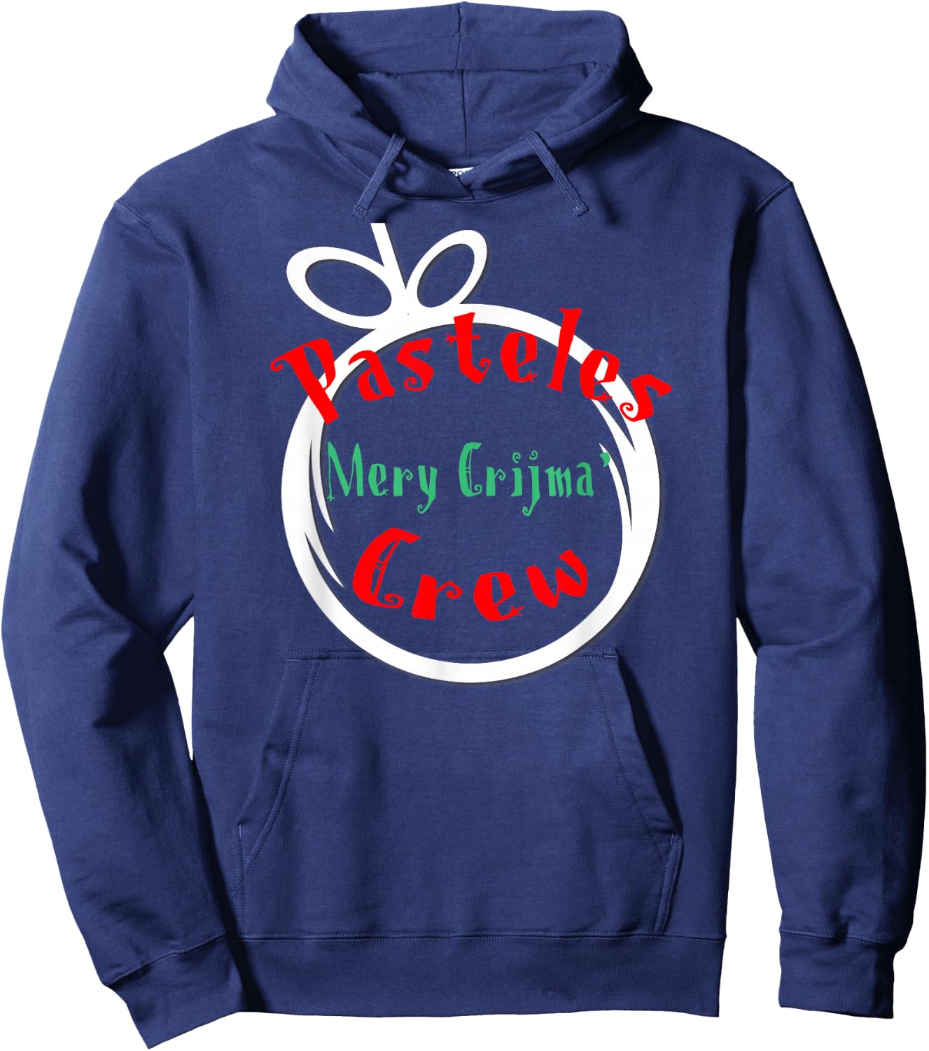 Funny Puerto Rico Pasteles Crew Christmas Boricua Hoodie - Hoodie | Navy