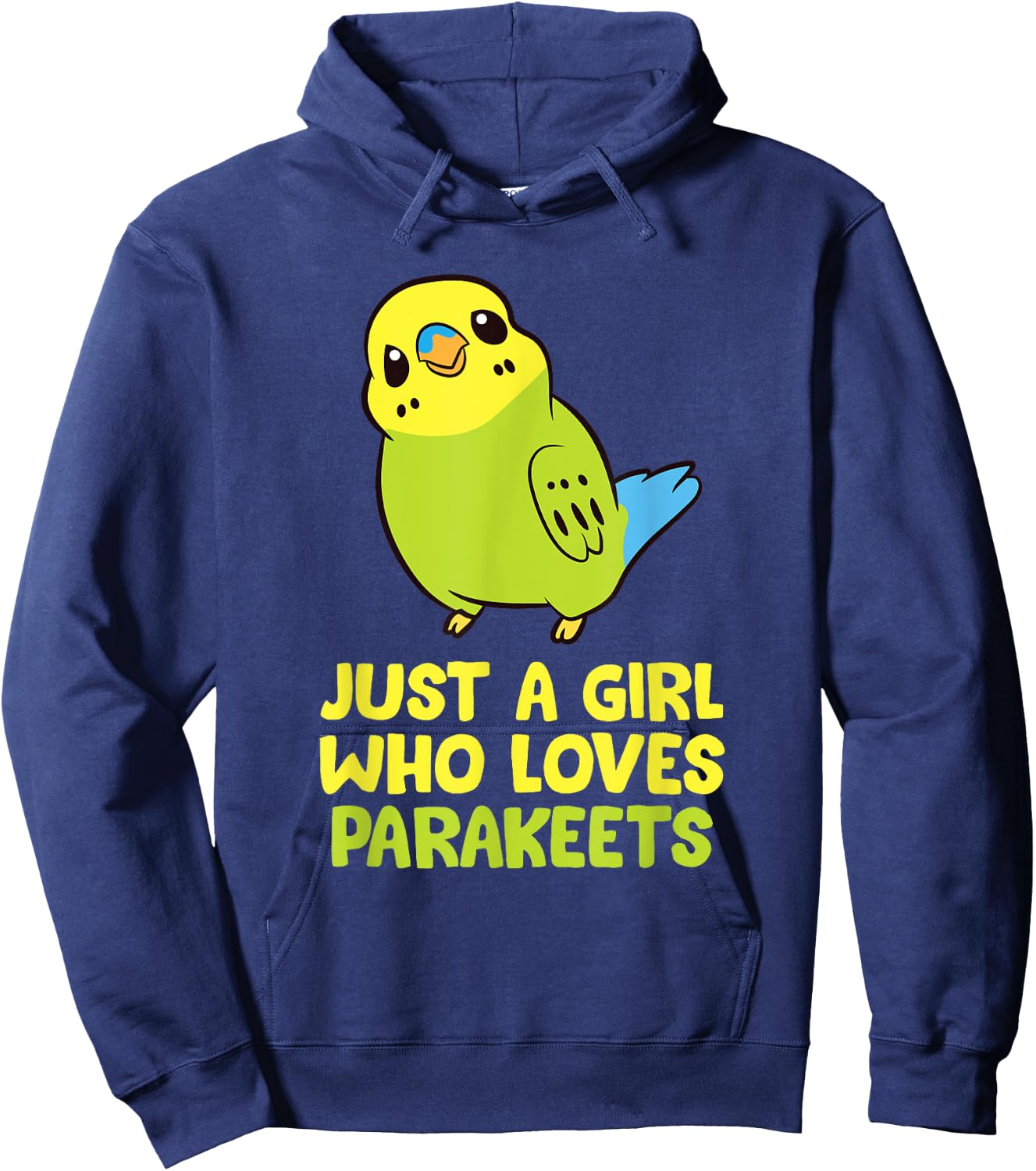 Just a Girl Who Loves Parakeets Funny Parakeet Hoodie - Hoodie | Navy