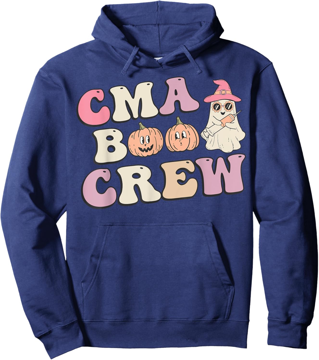 CMA Boo Crew Medical Assistant Halloween Ghost Costume Women Hoodie - Hoodie | Navy