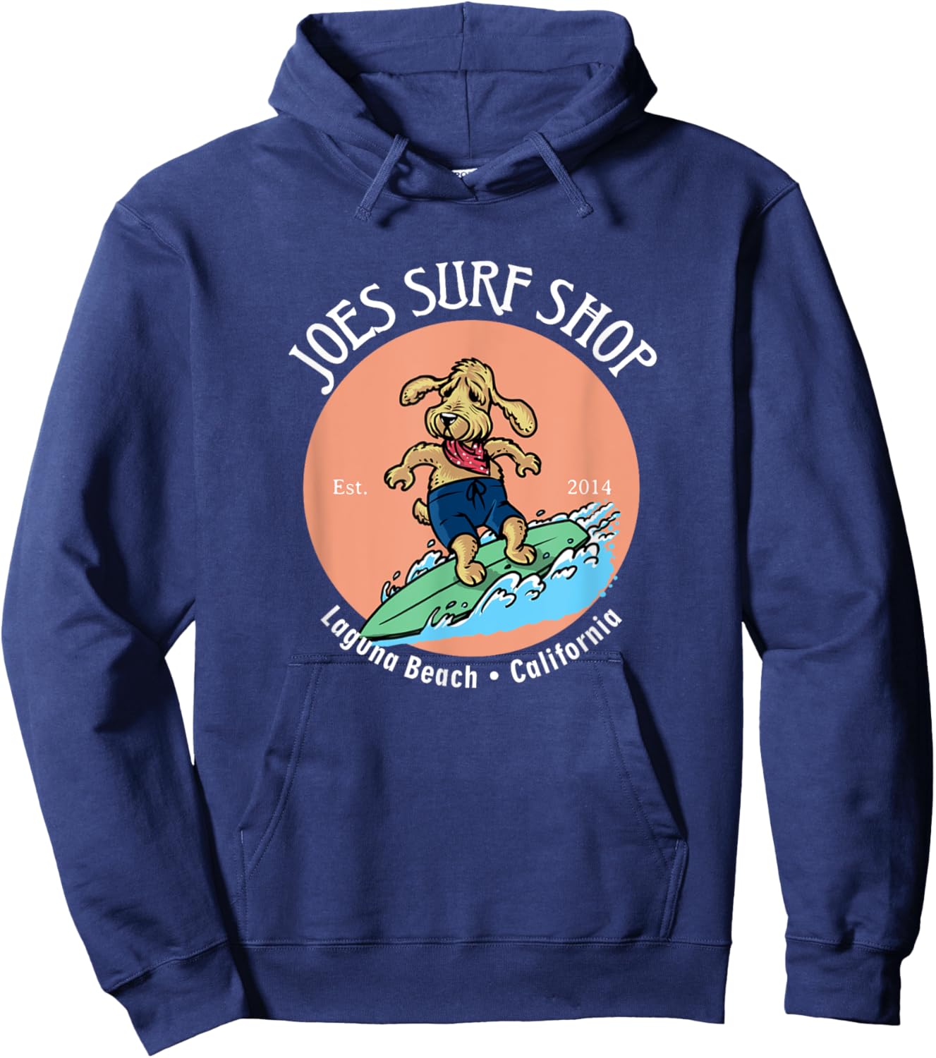 Joe's Surf Teddy Our Dog Logo Graphic Women Kids Hoodie - Hoodie | Navy