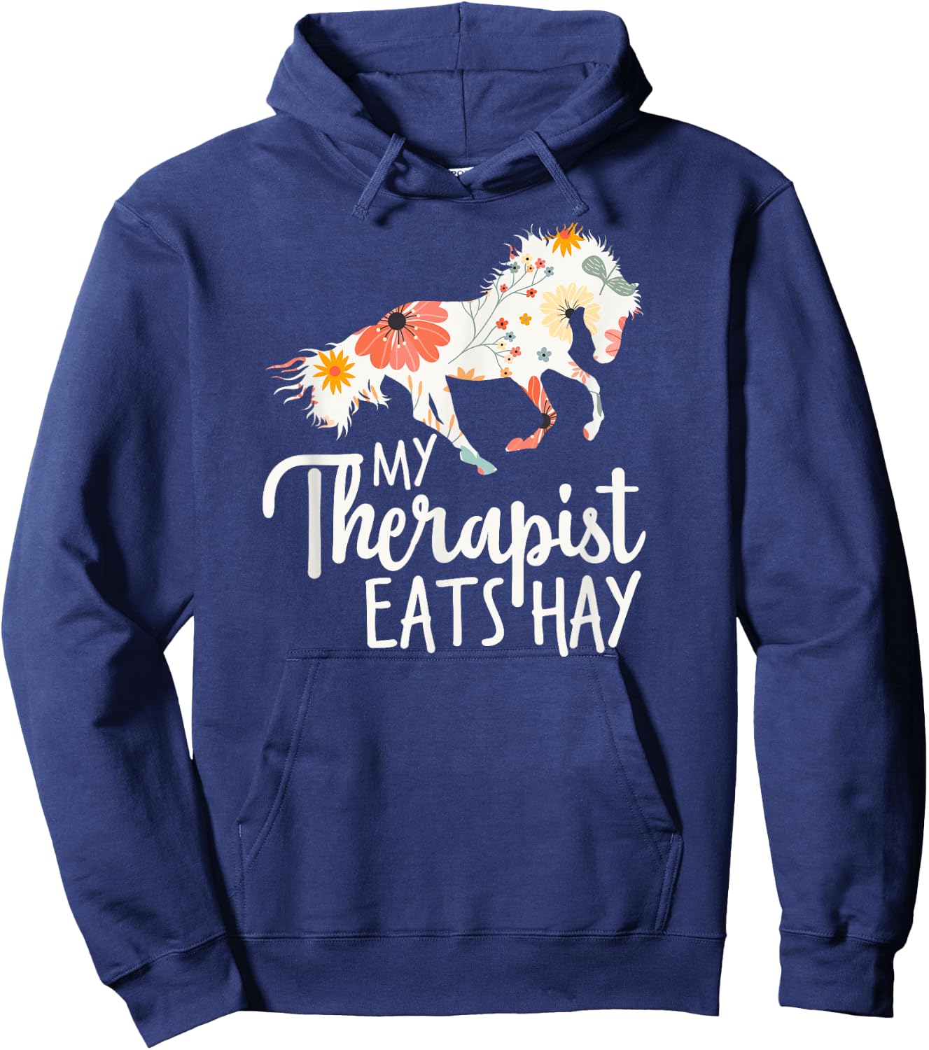 My Therapist Eats Hay Hoodie - Hoodie | Navy