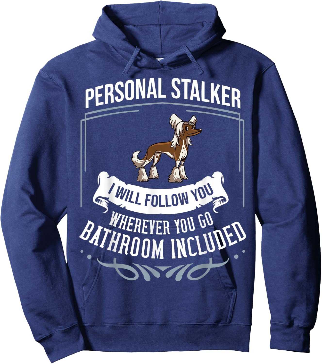 Chinese Crested Powderpuff Dog Gift Puppies Owner Lover Men Women Girls Kids Hoodie - Hoodie | Navy