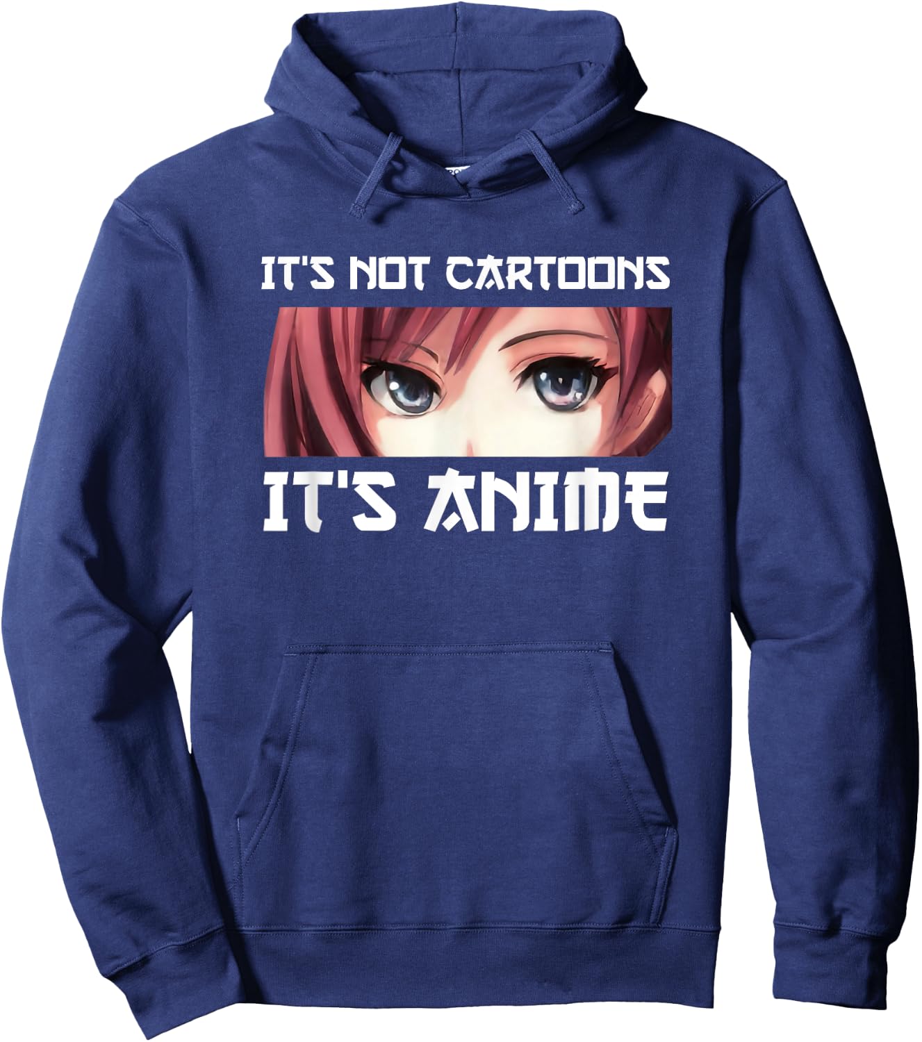 It's Not Cartoons It's Anime Small Hoodie - Hoodie | Navy