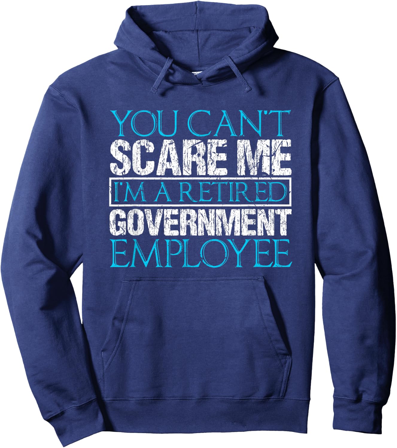 Can't Scare Me Retired Government Employee Federal Worker Hoodie - Hoodie | Navy