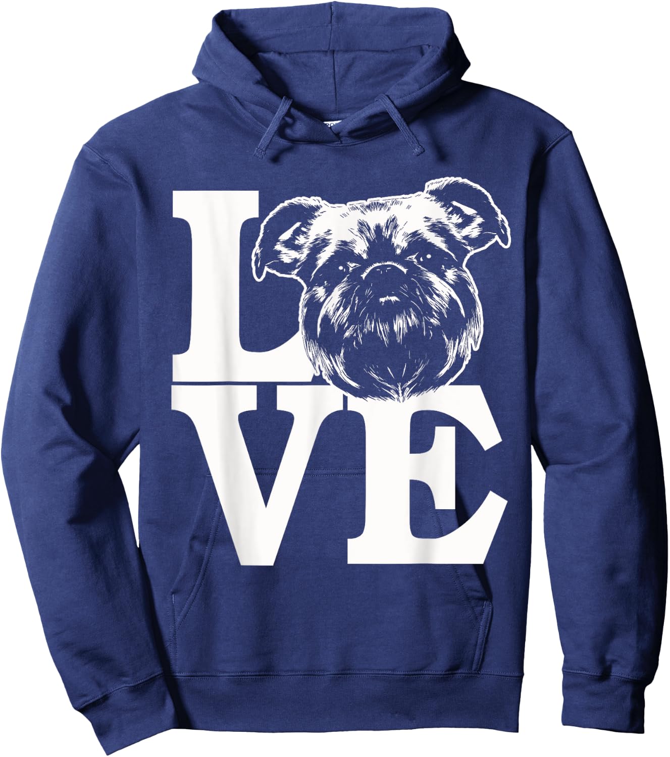 I Love My Brussels Griffon - Cool Brussels Griffon Mom Hoodie - Hoodie | Navy