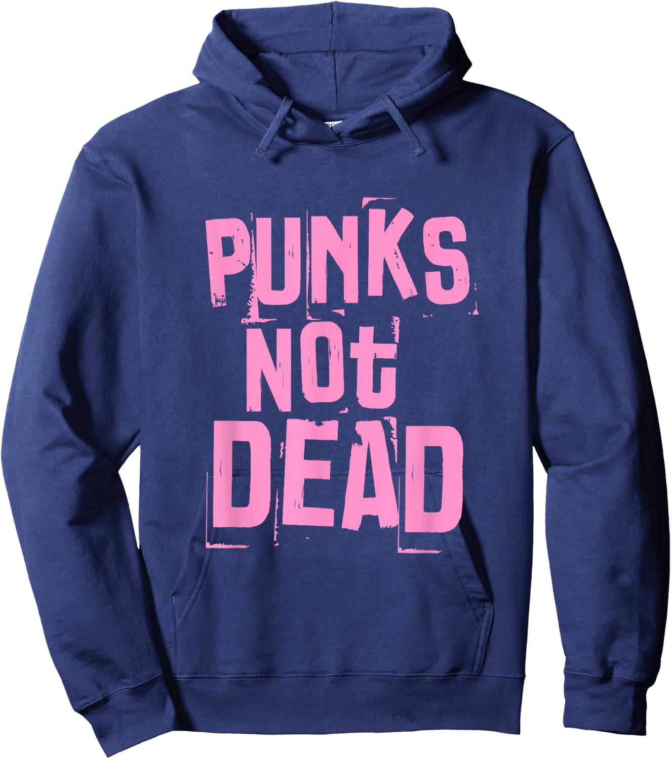 Punks Not Dead Punk Rock Fan Vintage Grunge Hoodie - Hoodie | Navy
