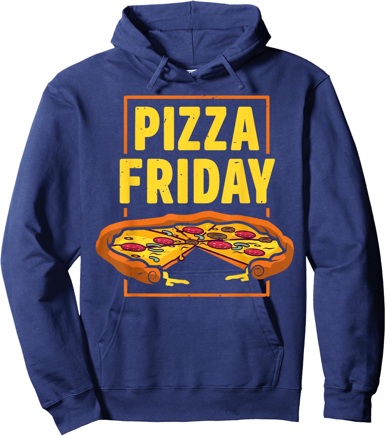 Pepperoni Pizza Friday Italian Food Lover Women Men Boys Hoodie - Hoodie | Navy