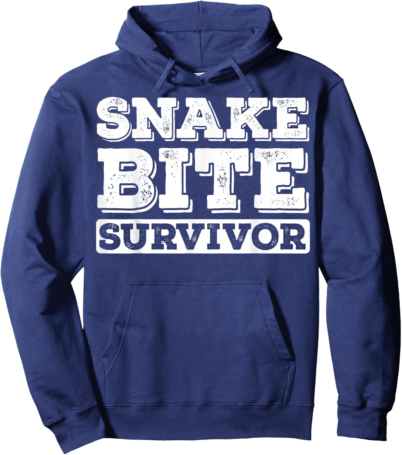 Snake Bite Survivor Venomous Cottonmouth Timber Rattlesnake Hoodie - Hoodie | Navy