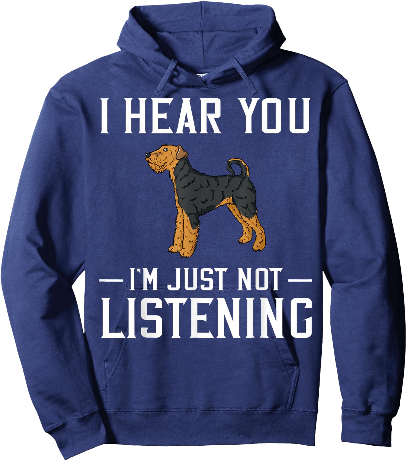 Airedale Terrier Dog Puppy Owner Lover Hoodie - Hoodie | Navy