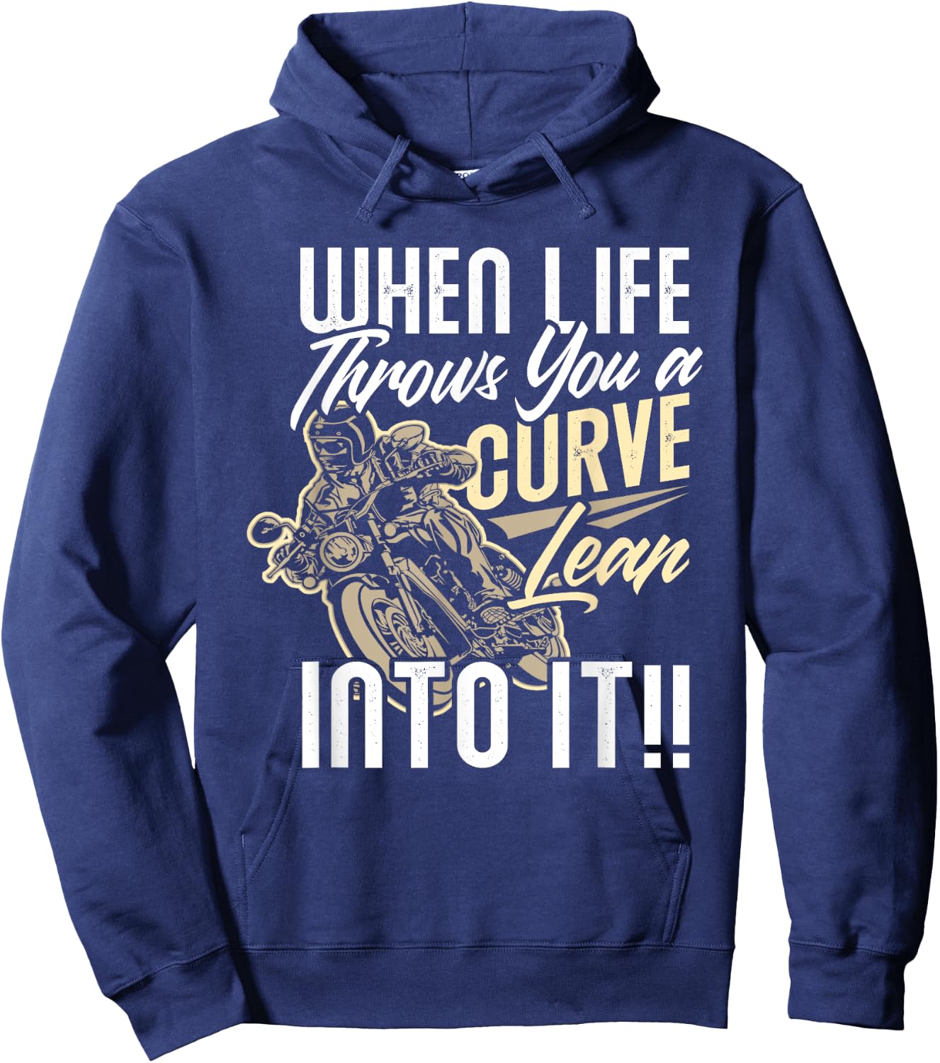 Funny Biker Quote Sarcastic Biker Rider Motorcycle Hoodie - Hoodie | Navy
