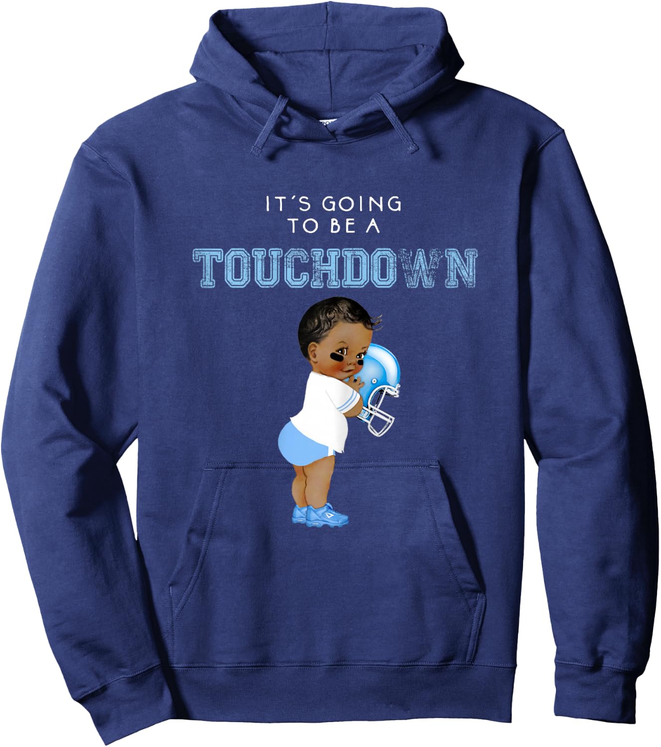 Its A Boy Gender Reveal Touchdown Tutu Baby Shower Inspired Hoodie - Hoodie | Navy