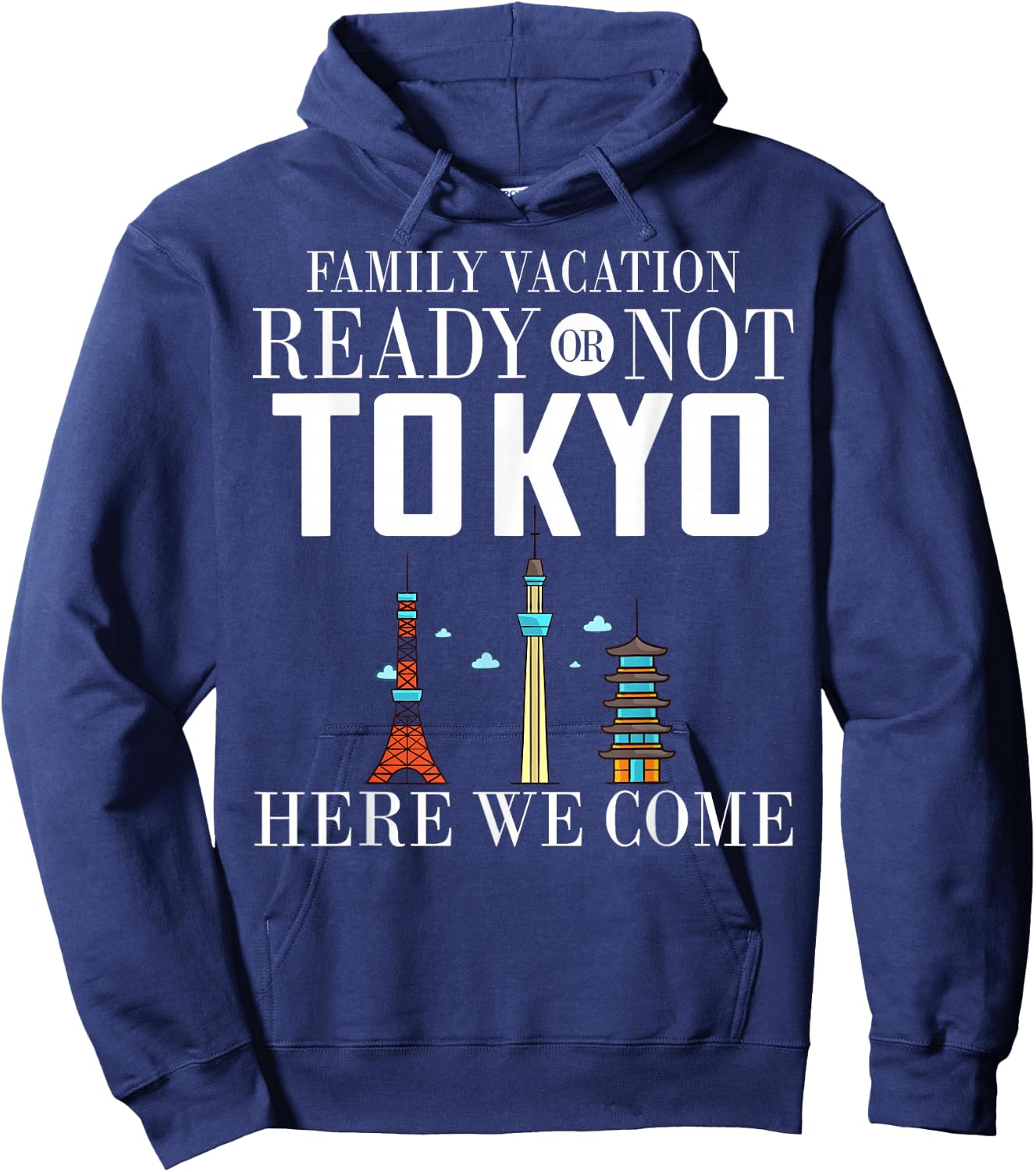 Tokyo Japan City Trip Skyline Map Travel Hoodie - Hoodie | Navy