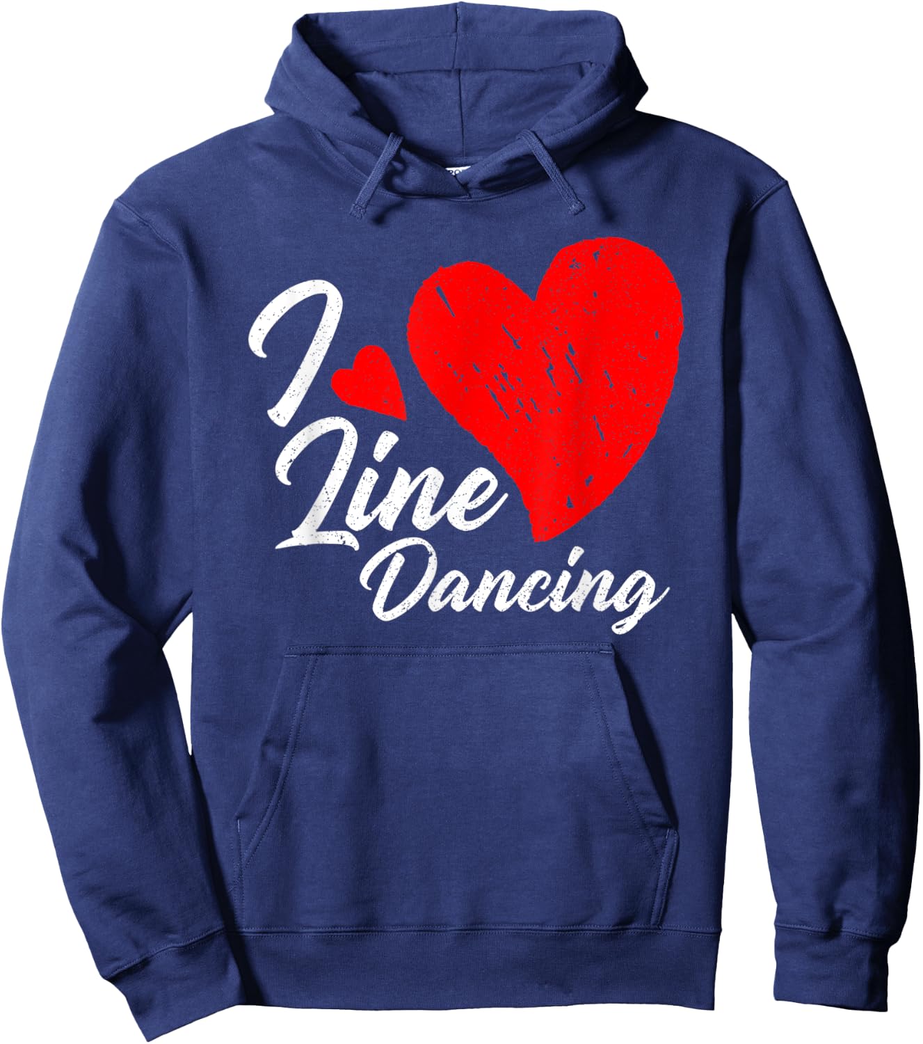 I Love Line Dancing - Line Dancer Country Music Lover Hoodie - Hoodie | Navy