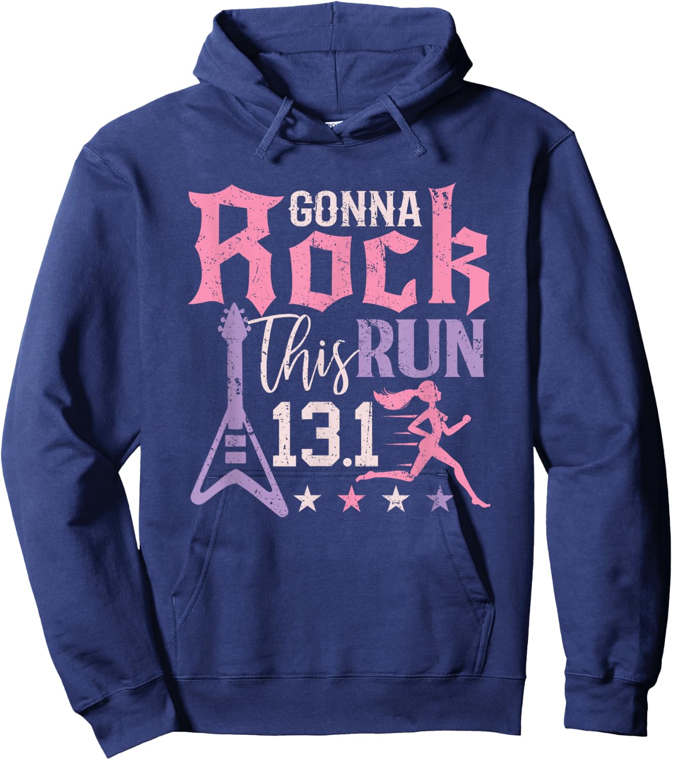 13.1 Half Marathon Shirt Women Runner Rock Running Athlete Hoodie - Hoodie | Navy