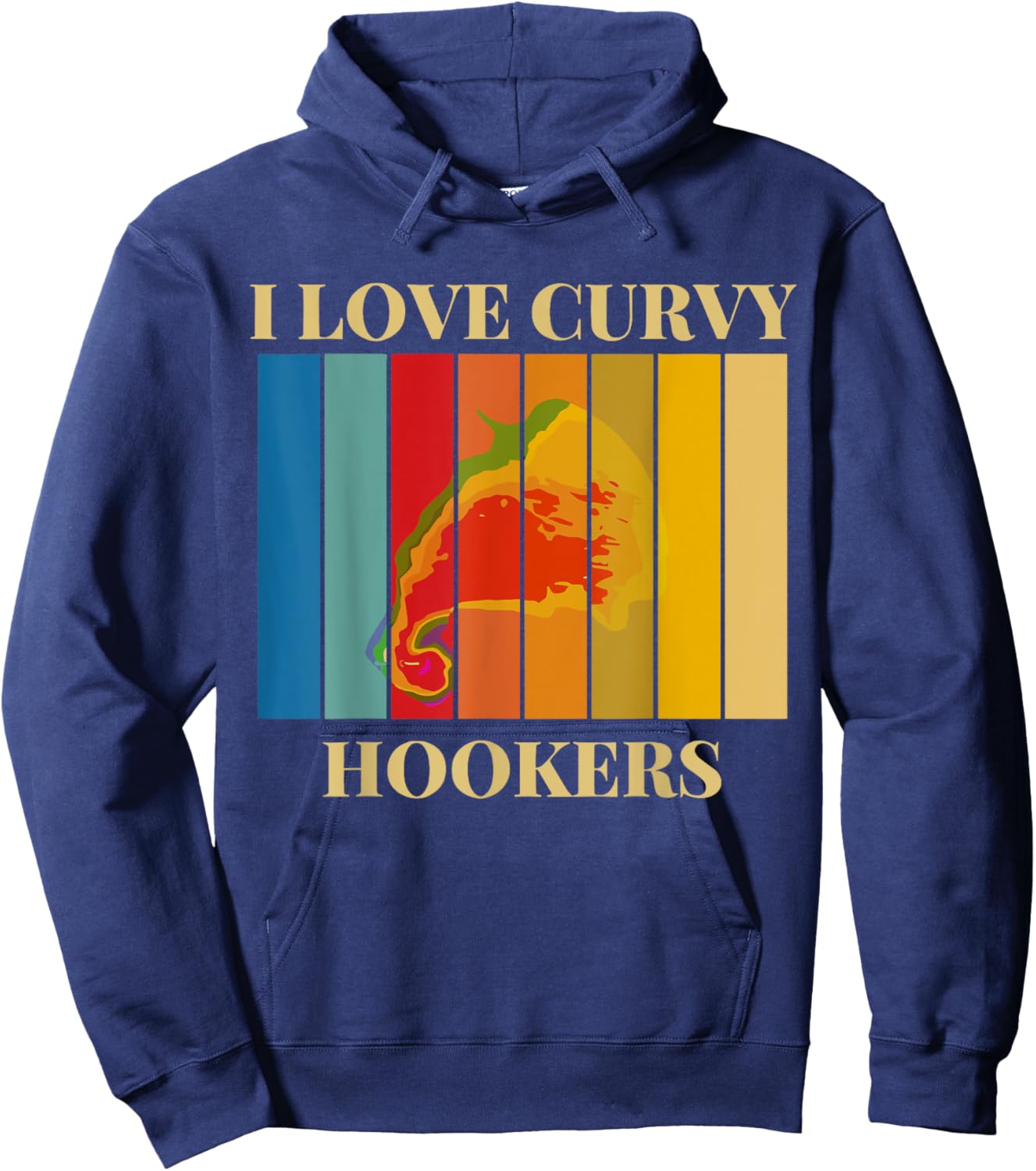 I Love Curvy Hookers Hoodie - Hoodie | Navy