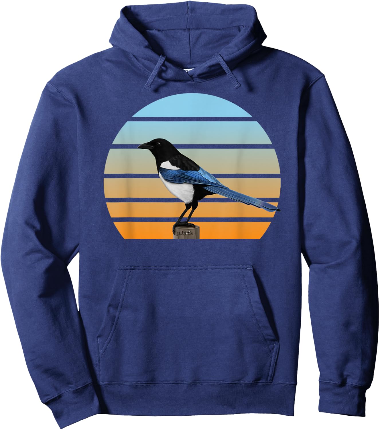 Magpie Bird Birdlover Birdwatcher Animal Biologist Birder Hoodie - Hoodie | Navy