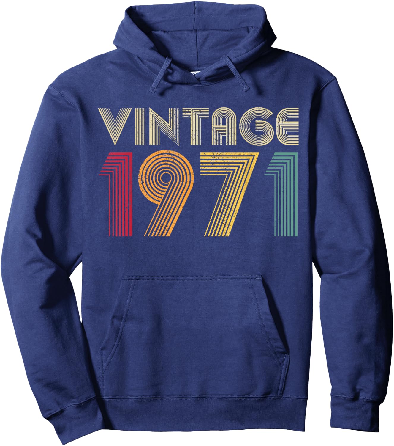 Vintage 1971 54th Birthday Gift Retro Men Women 54 Years Old Hoodie - Hoodie | Navy