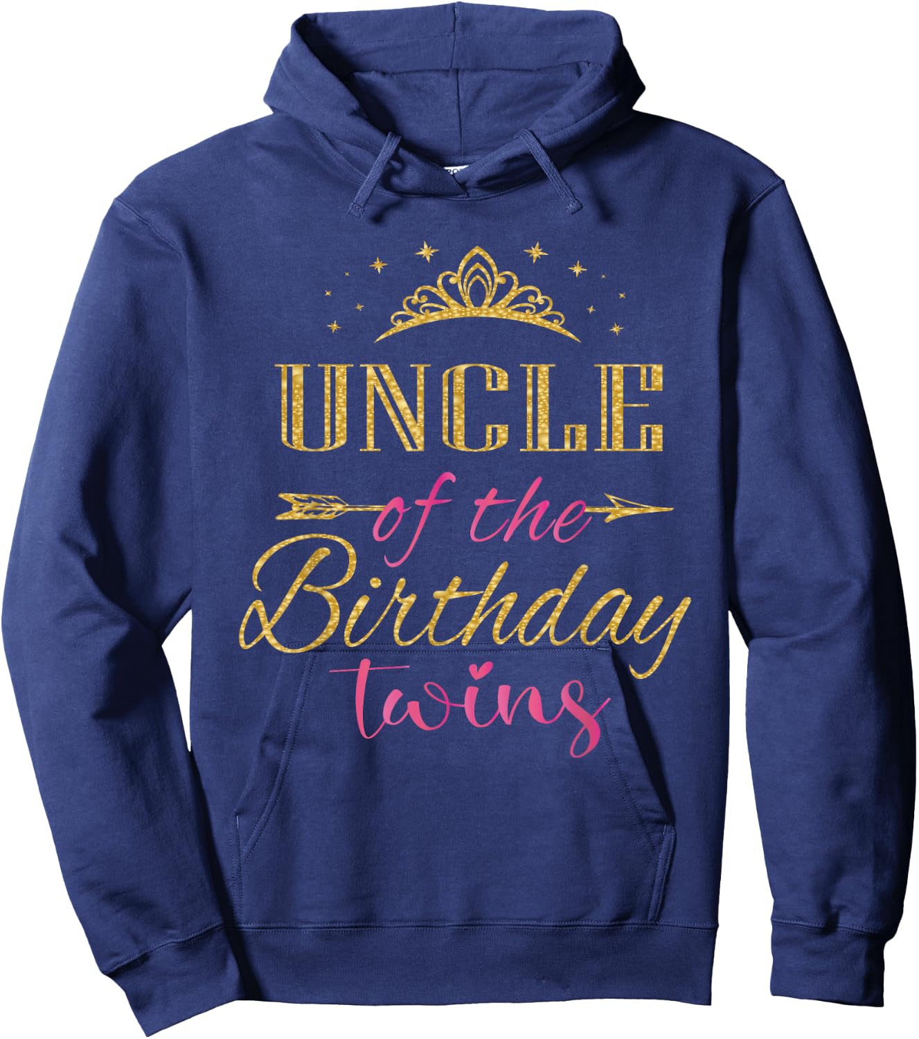 Uncle Of The Birthday Twins Kids Party Hoodie - Hoodie | Navy