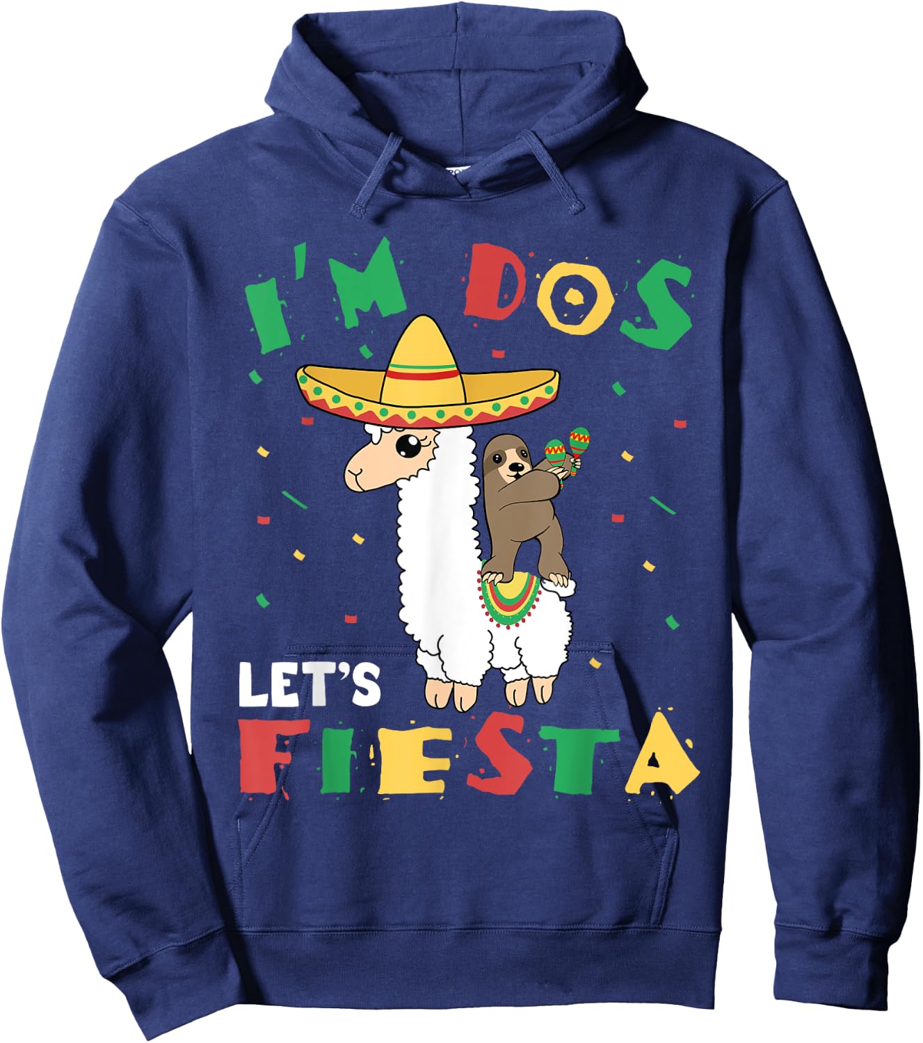 I'm Dos Let's Fiesta 2nd Birthday 2 Year Old Taco Twosday Hoodie - Hoodie | Navy
