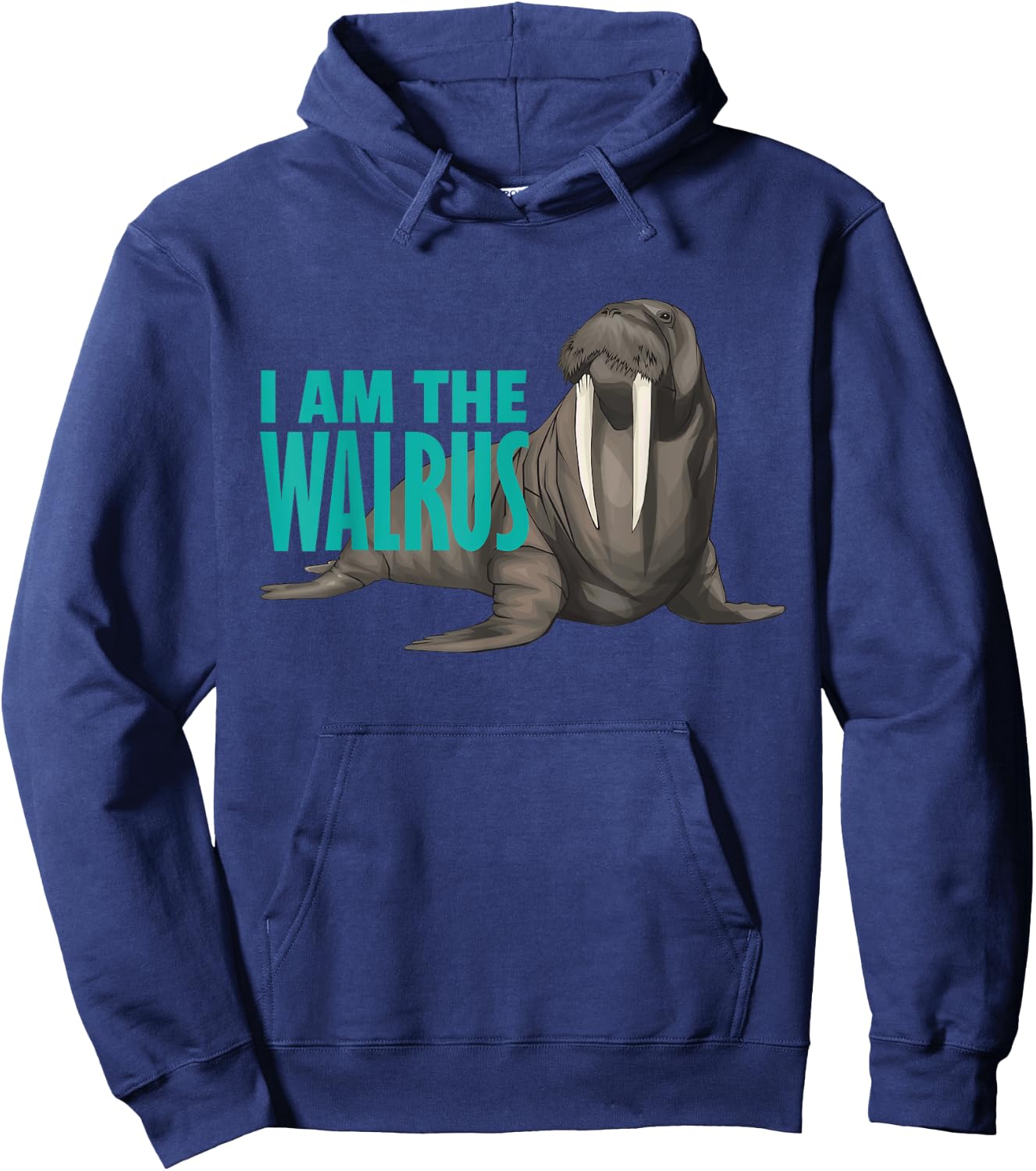 Funny I'm The Walrus Long Fangs Chubby Sea Walrus Hoodie - Hoodie | Navy