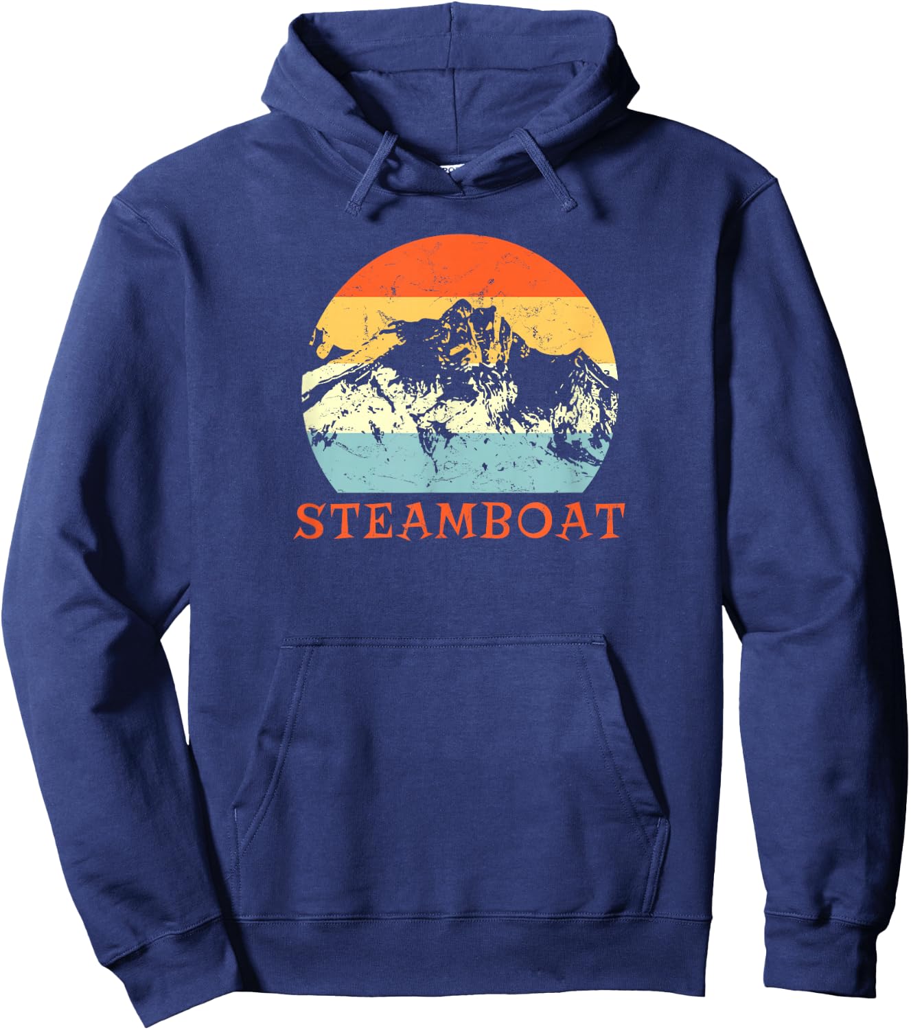 KULAWIND Steamboat Springs, Colorado Snow Ski & Outdoor Paradise - Black, Small Hoodie - Hoodie | Navy