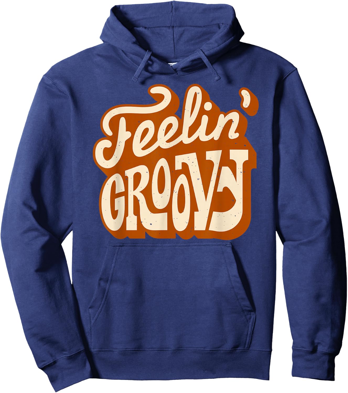 Feeling Groovy 70s Throwback Retro Vintage Good Vibes Hoodie - Hoodie | Navy