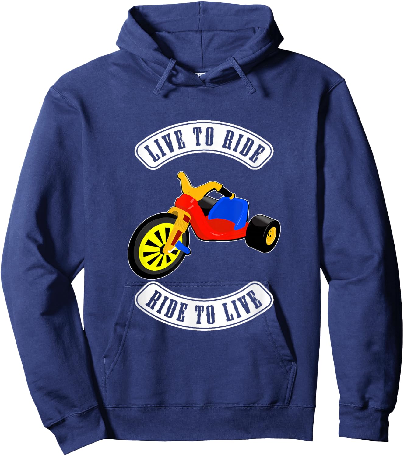 The Big Wheel Biker Gang - Live to Ride - Ride to Live Hoodie - Hoodie | Navy