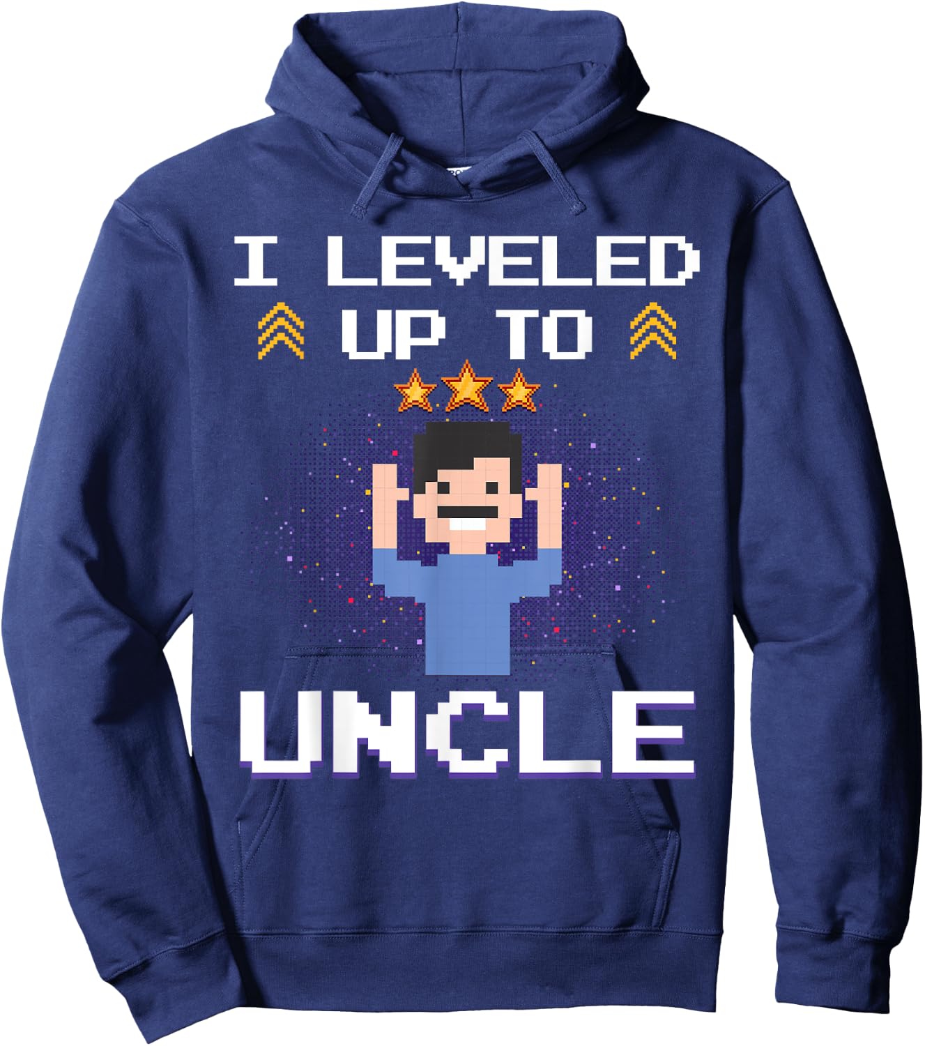 Best Uncle Gift Awesome Uncle Accessories & Stuff Uncle Design Dad First Time Promoted To Uncle Gamer Hoodie - Hoodie | Navy
