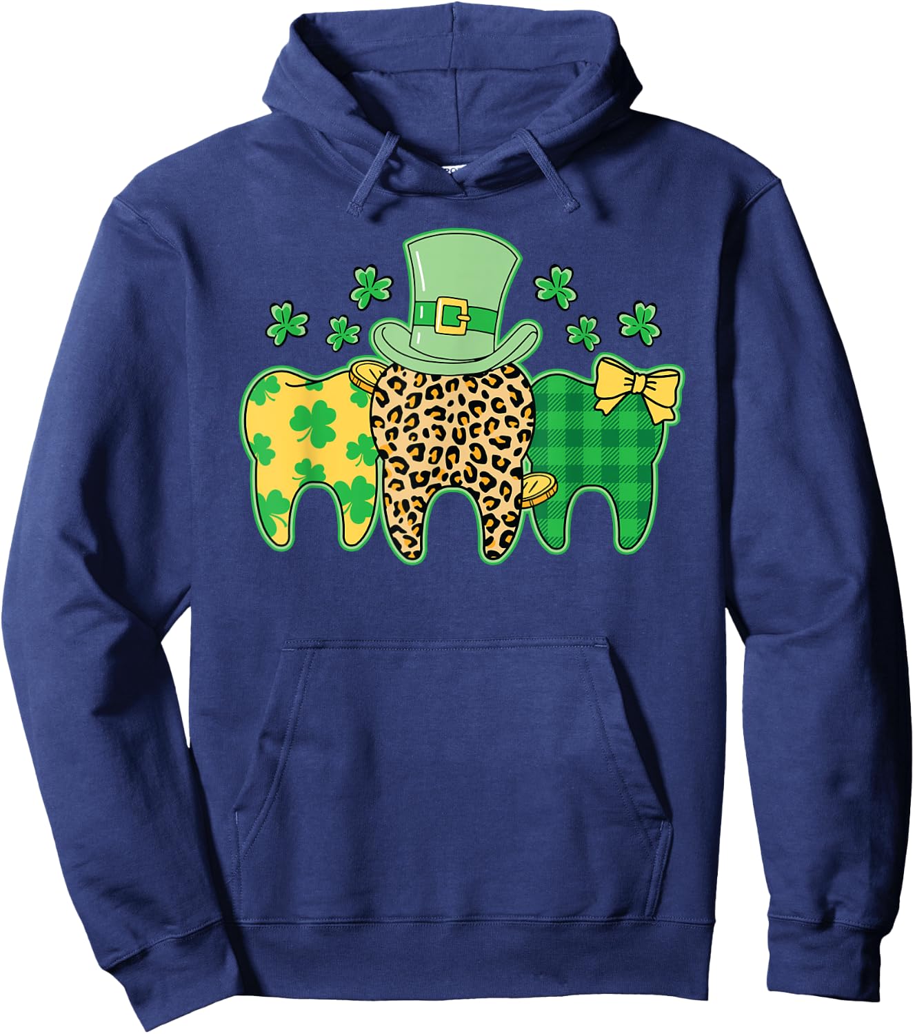 St. Patrick's Day Dentist Dental Assistant Hygienist Hoodie - Hoodie | Navy