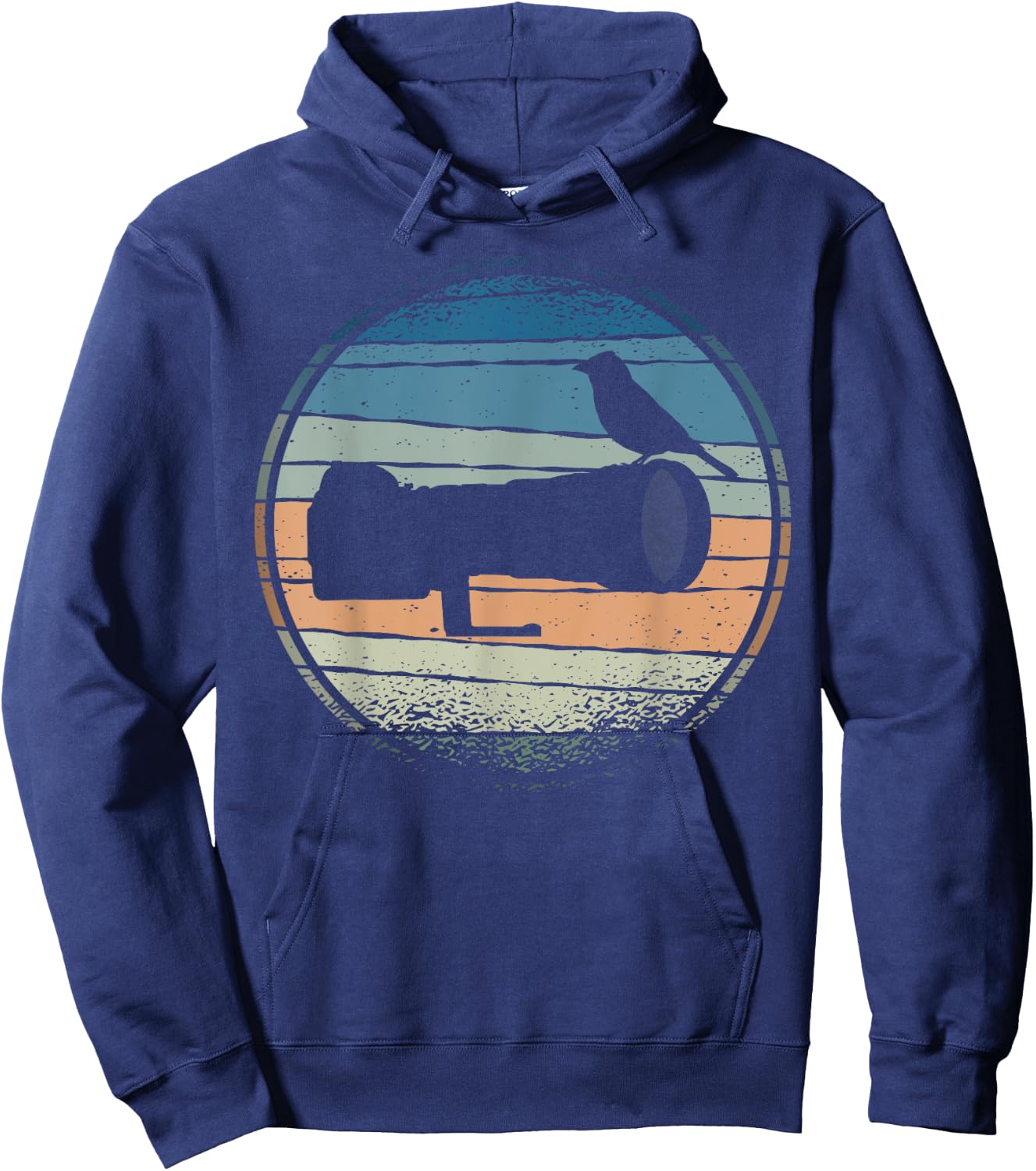 Nature Photography | Long Lens | Bird on Camera Vintage Hoodie - Hoodie | Navy