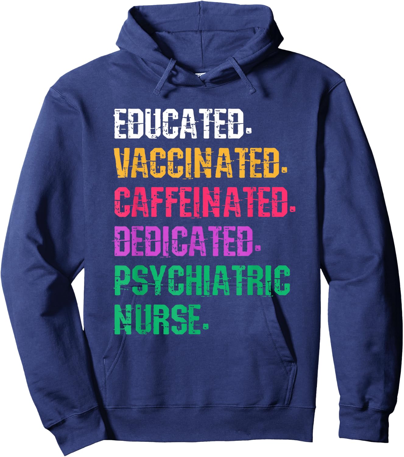 Retro Psych Nurse Psychiatric Nursing Mental Health Nurses Hoodie - Hoodie | Navy