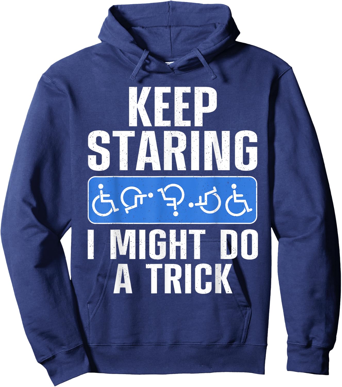 Cool Wheelchair Bound Art Women Cripple Handicapped Hoodie - Hoodie | Navy