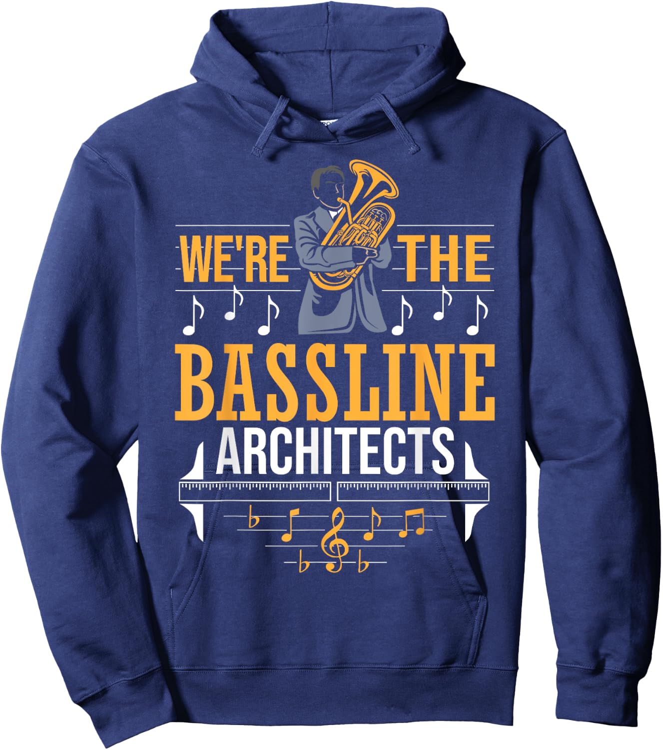 Euphoniumist Orchestra Marching Band Brass Horn Euphonium Hoodie - Hoodie | Navy