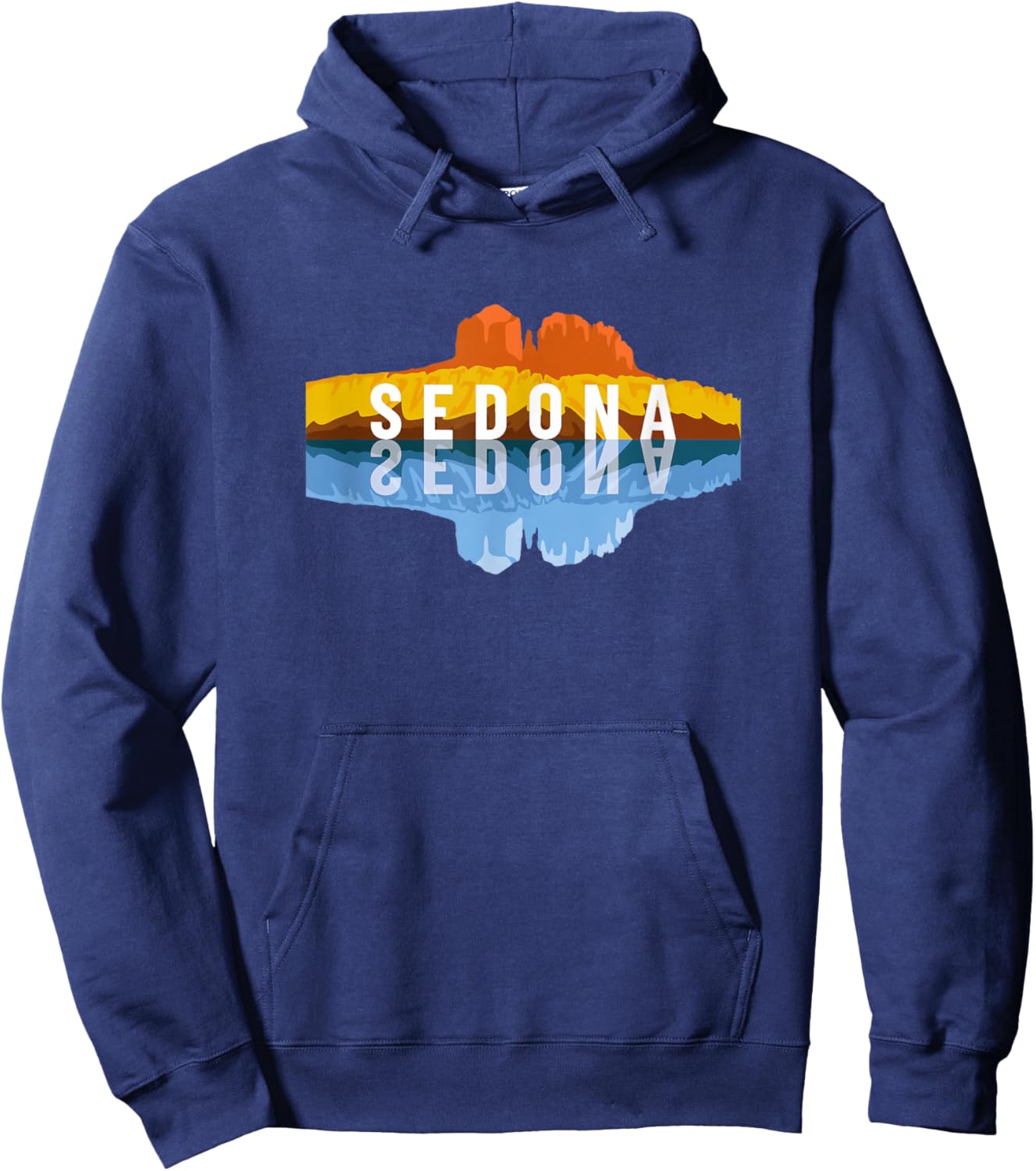 Sedona Arizona Mountain Reflections - Arizonan Climbing Hoodie - Hoodie | Navy