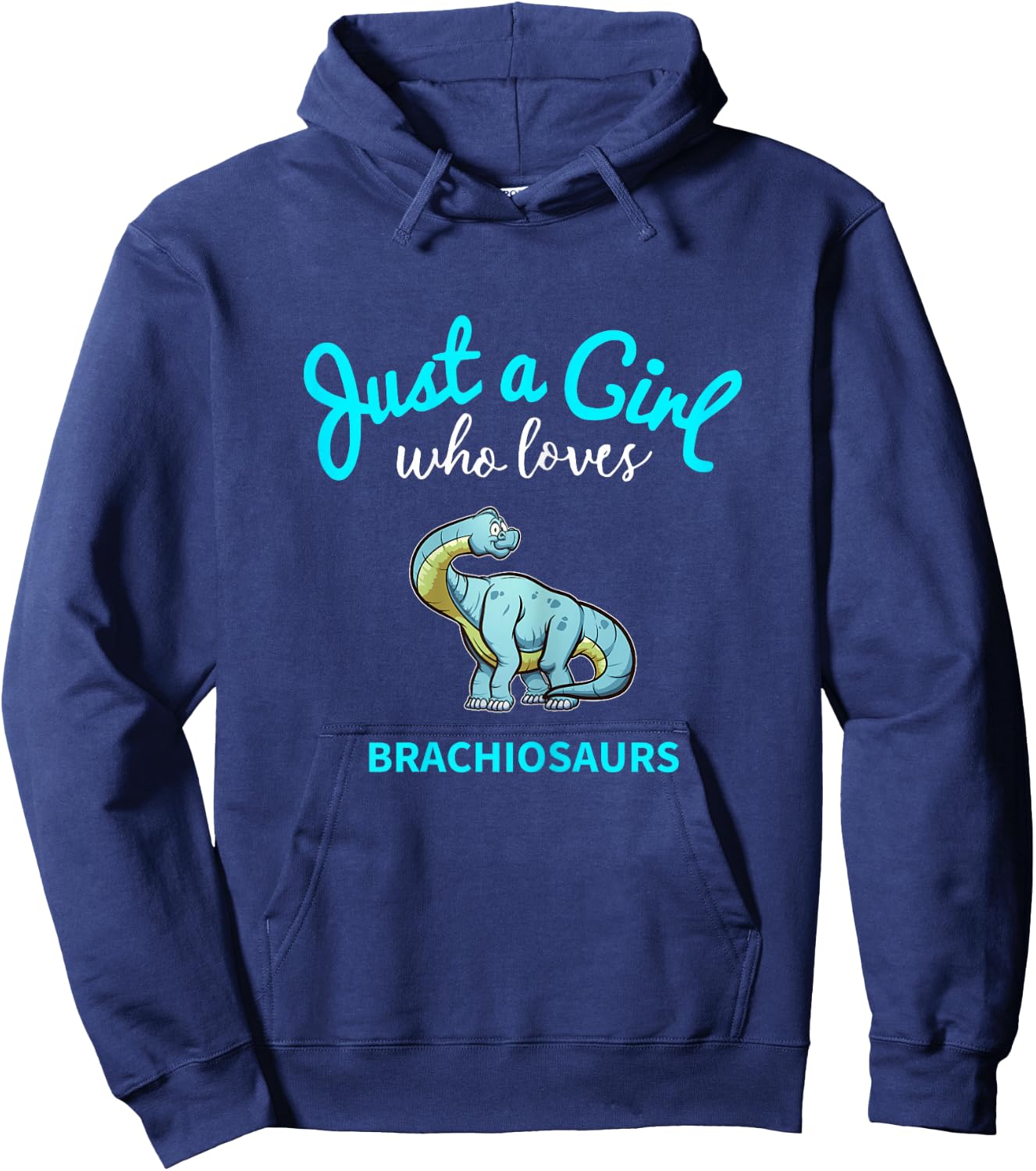 Brachiosaurus Shirt for Girls | Kids Brachiosaurus Hoodie - Hoodie | Navy