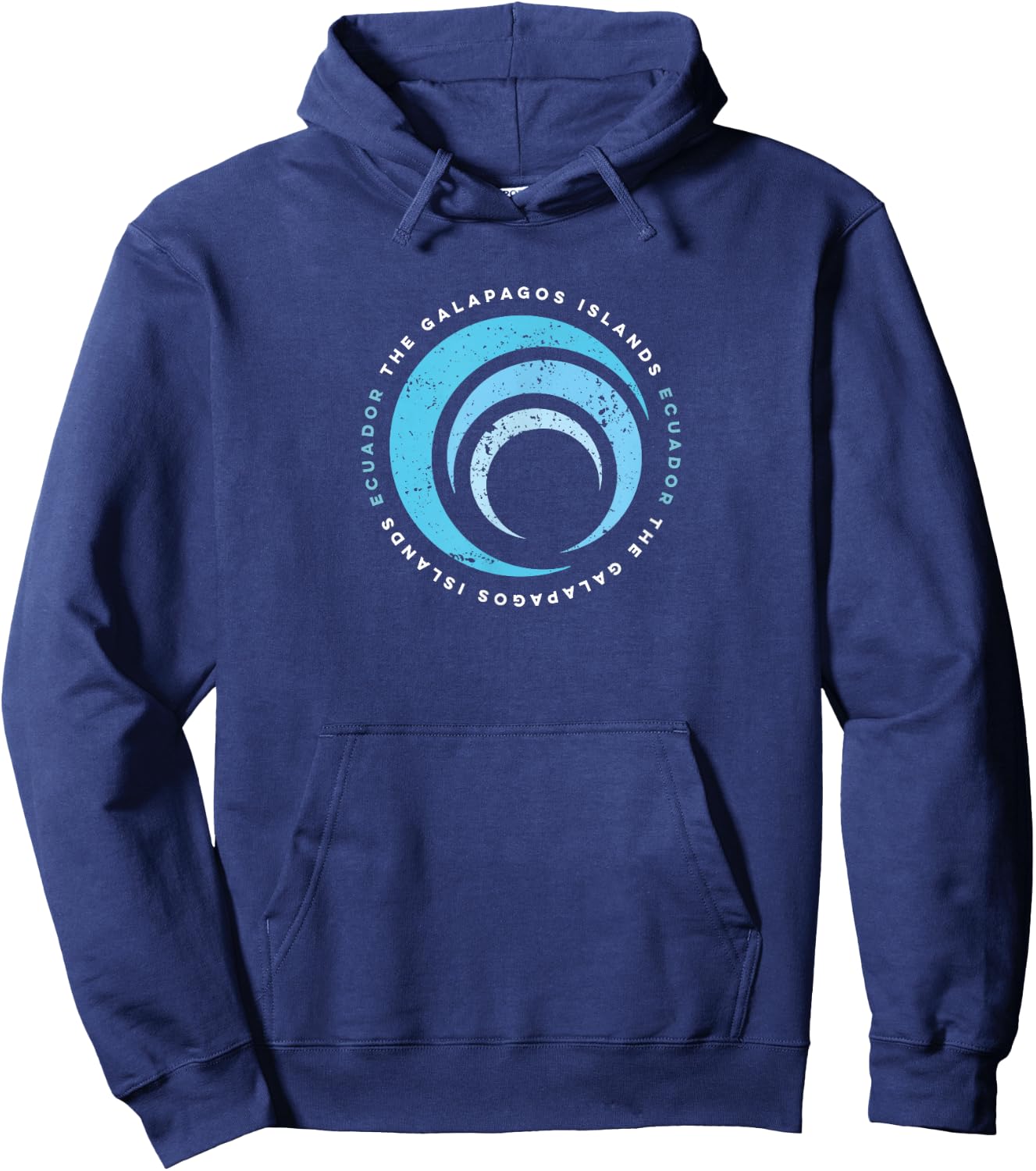 The Galapagos Islands Beach Retro Vintage Wave Hoodie - Hoodie | Navy