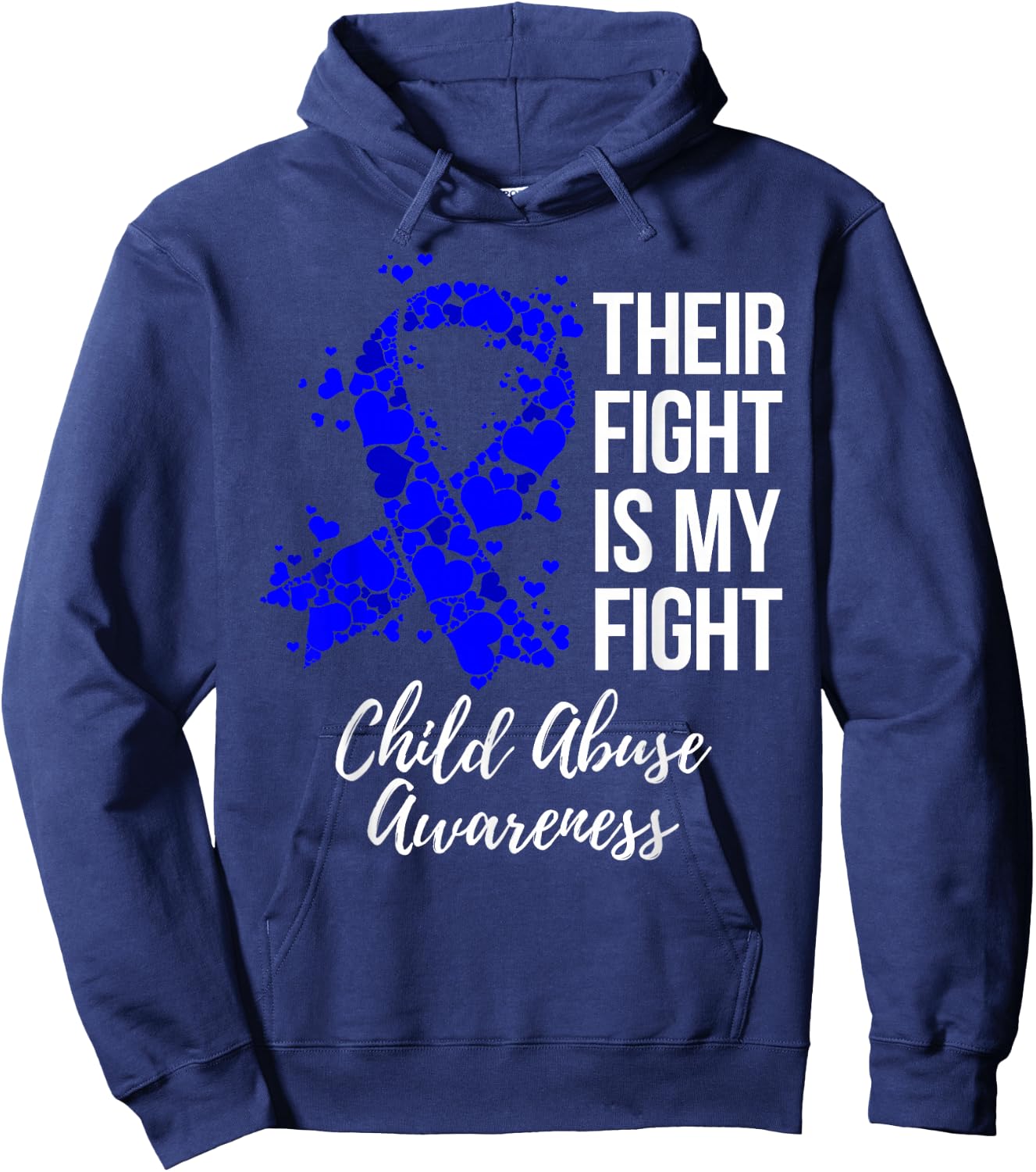 Their Fight Is My Fight Child Abuse Awareness Hoodie - Hoodie | Navy