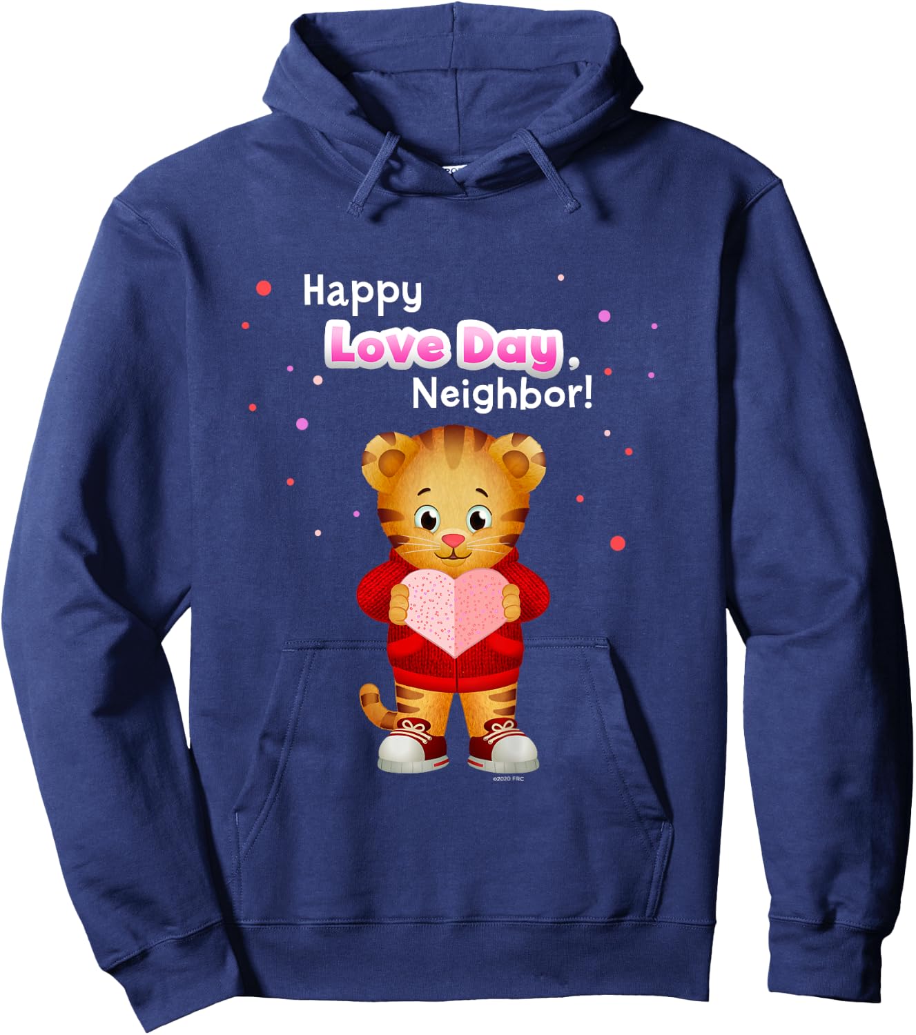 Happy Love Day, Daniel Tiger! (White/Pink) Hoodie - Hoodie | Navy