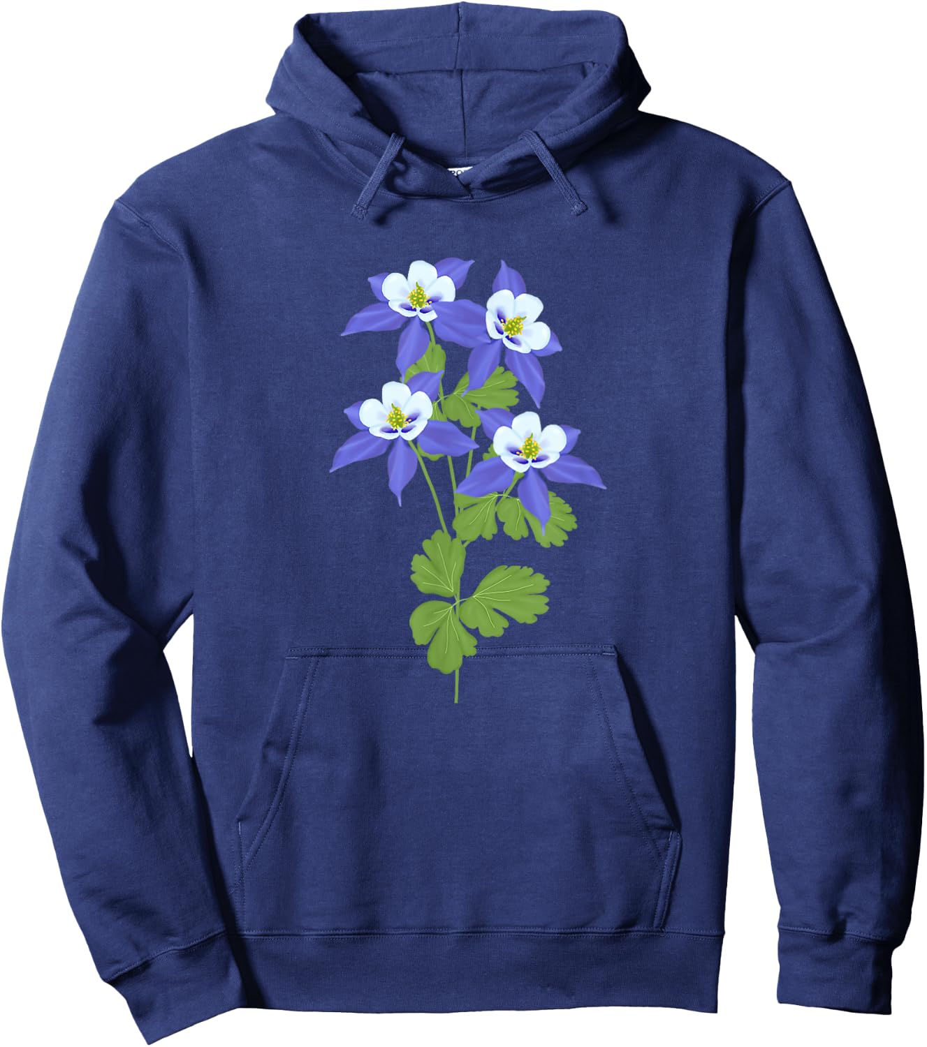 Colorado Columbine Flower Wildflower Nature Hiking Travel Hoodie - Hoodie | Navy
