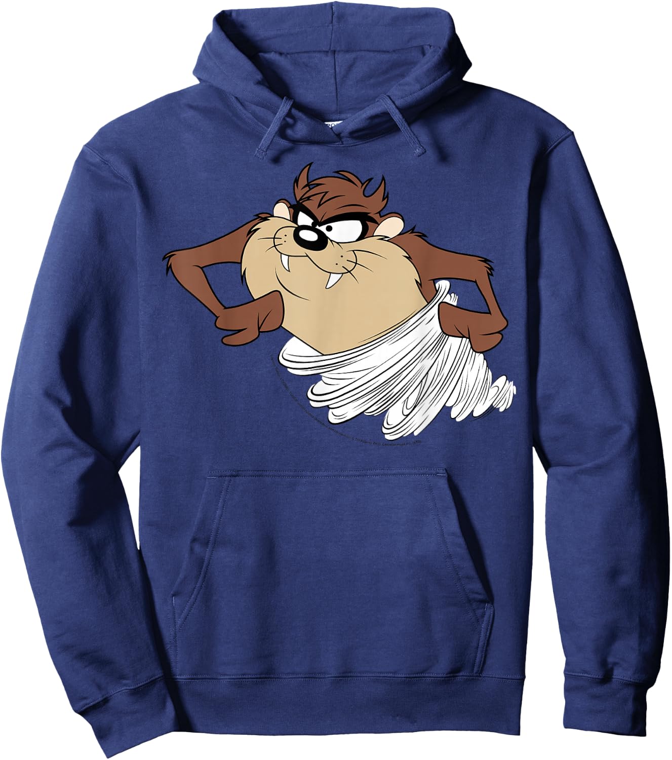 Looney Tunes Tasmanian Devil Tornado Retro Poster Hoodie - Hoodie | Navy