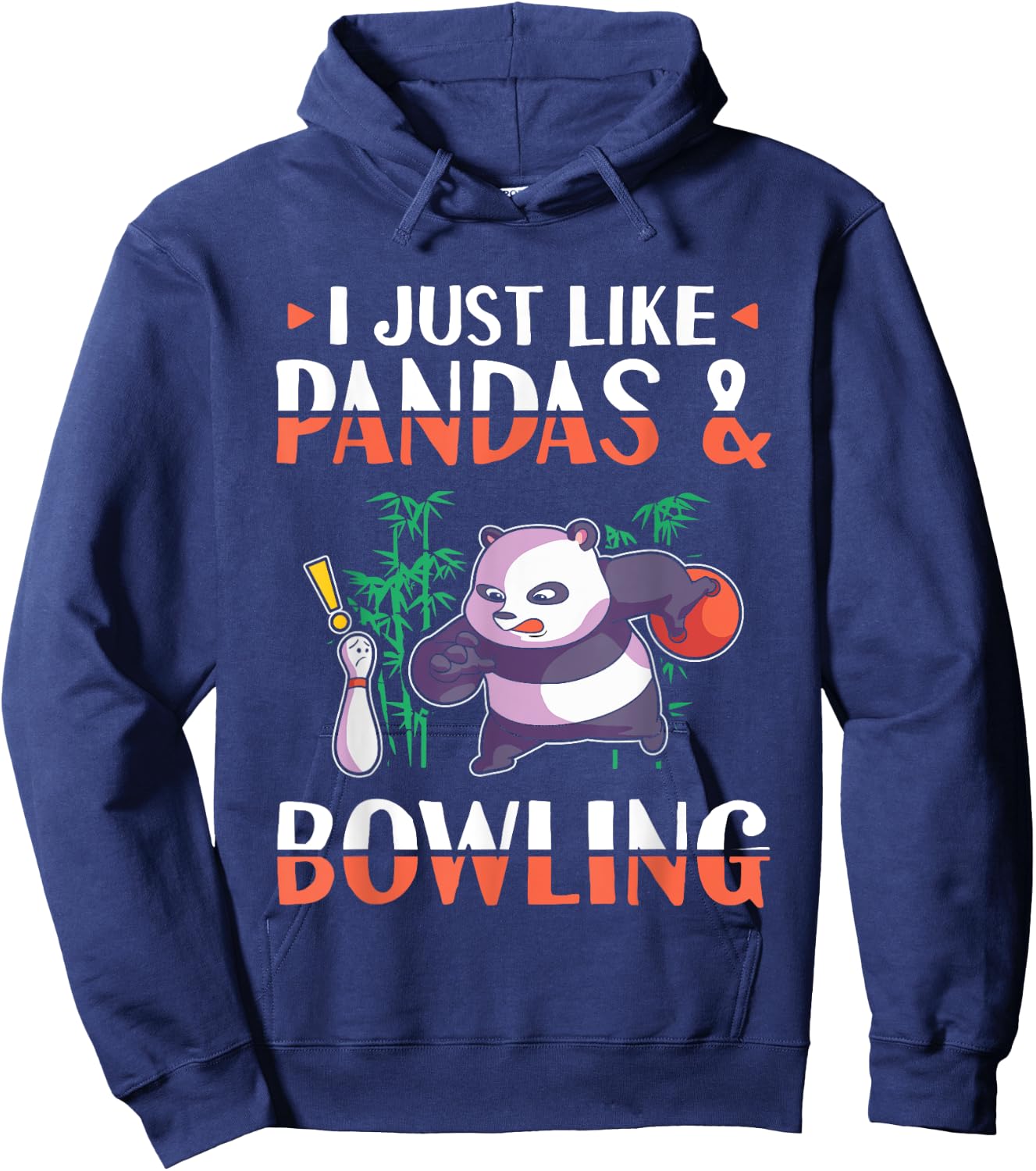 Panda Bowling I just love Pandas Hoodie - Hoodie | Navy