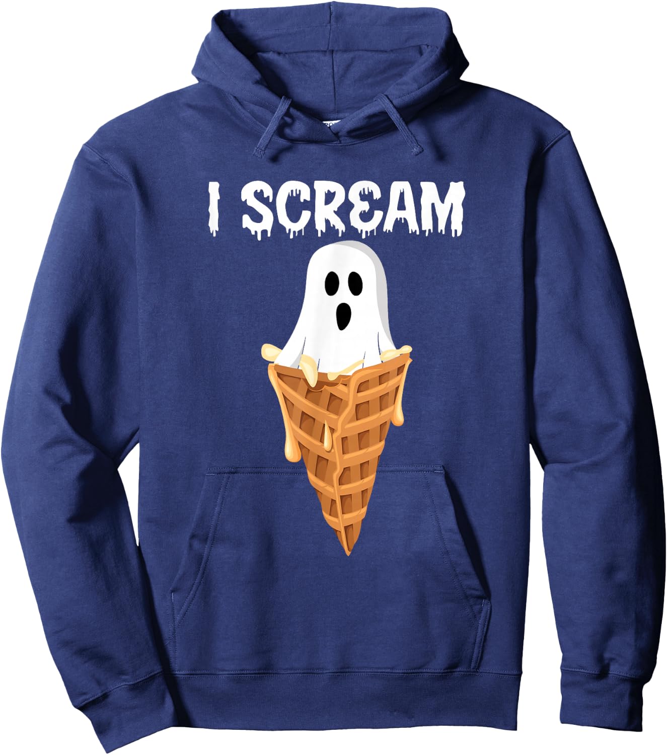 I Scream Halloween Hoodie - Hoodie | Navy