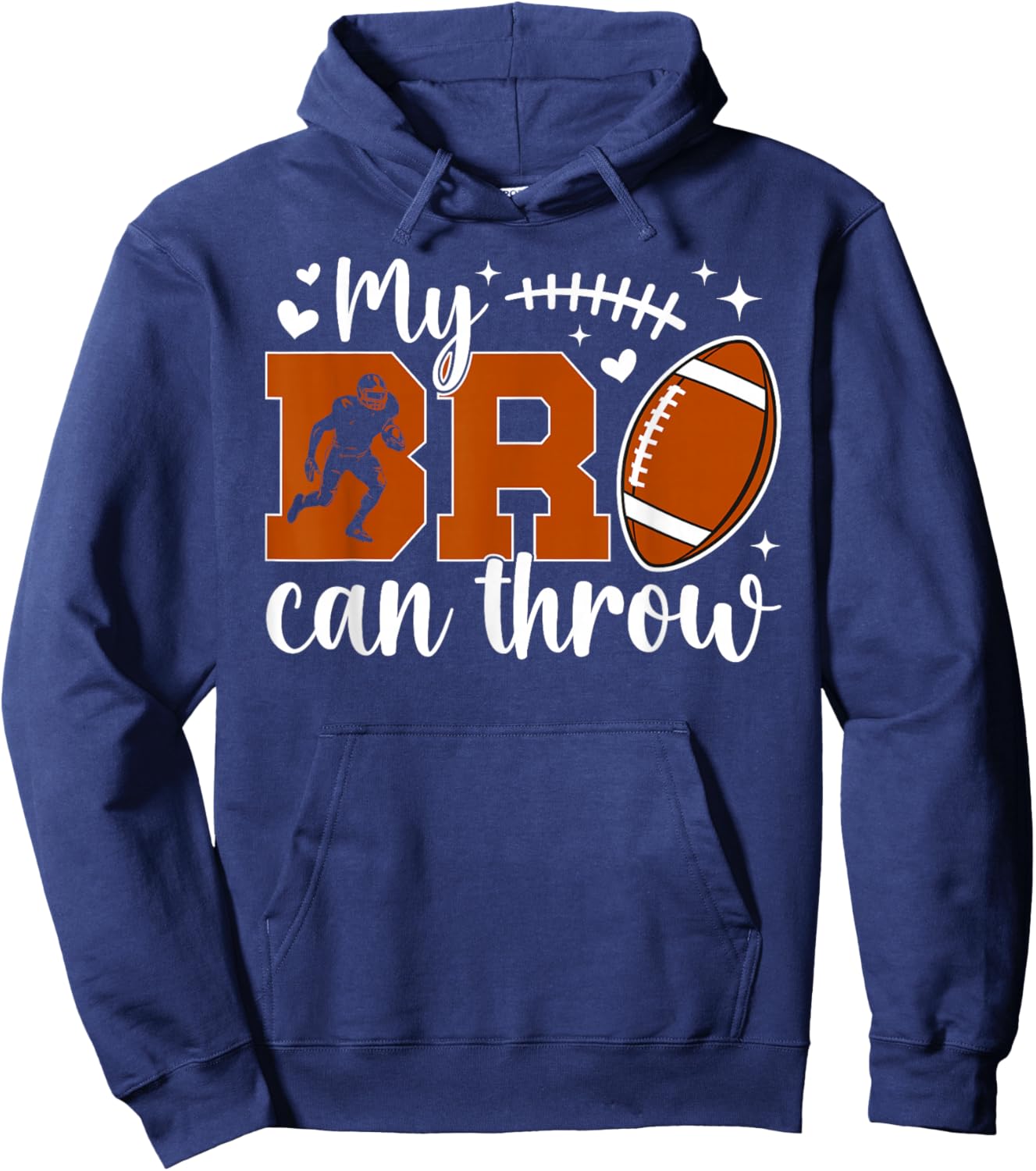 My Bro Quarterback Sister Of A Football Quarterback Sis Hoodie - Hoodie | Navy