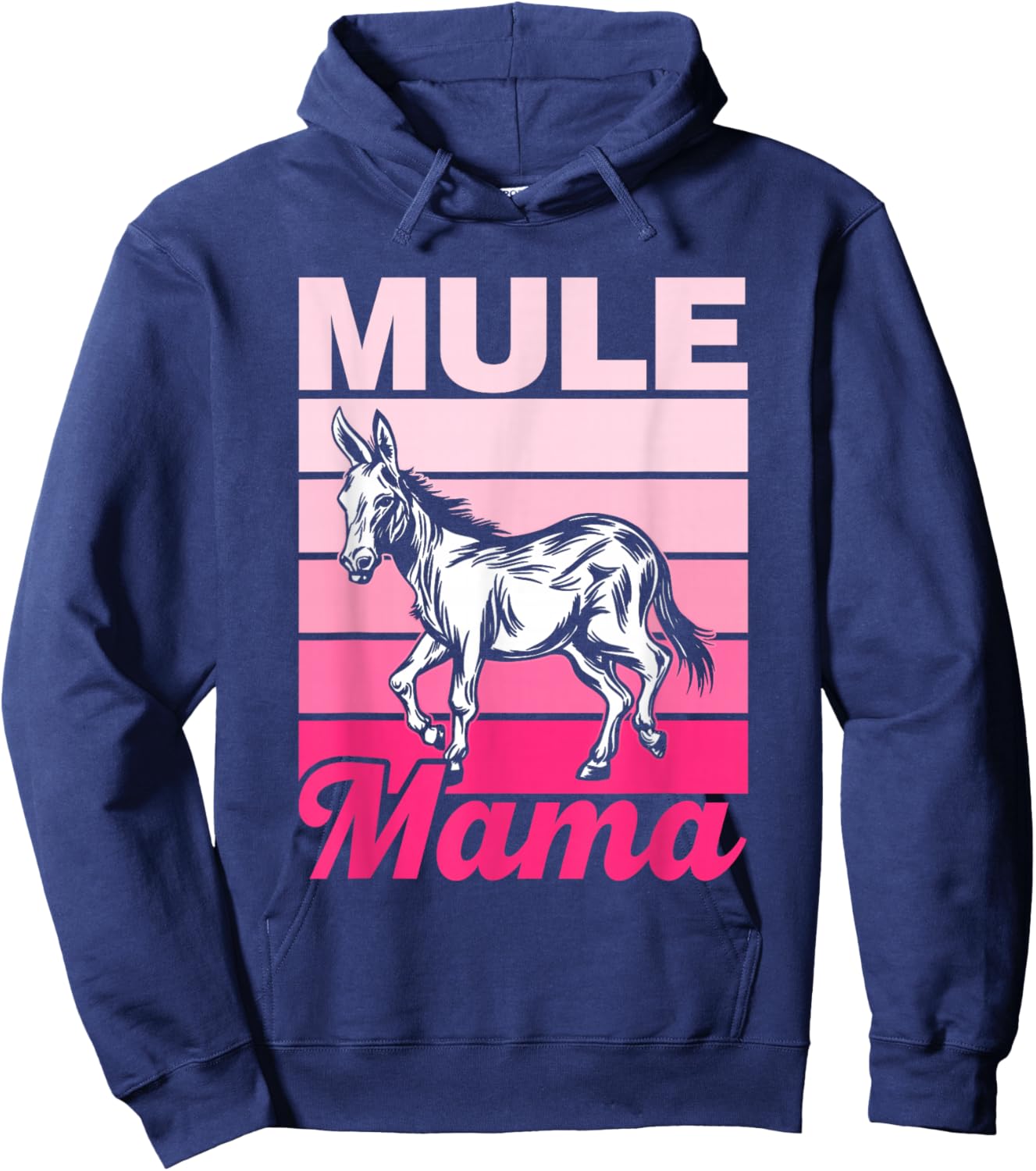 Mule Mama Mules Animal Lover Cute Mule Mom Mother Mommy Hoodie - Hoodie | Navy