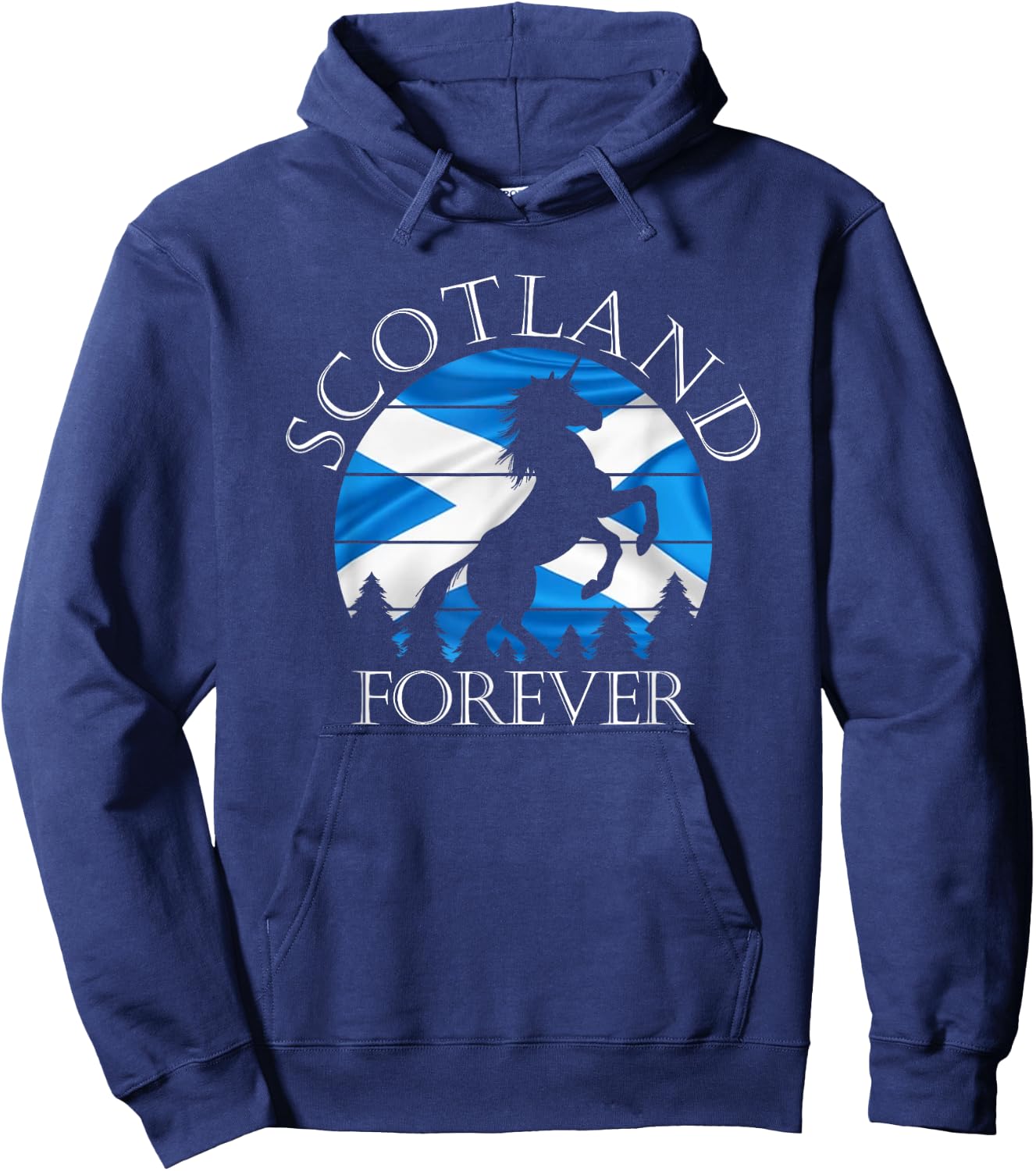 Scottish Pride Scotland Unicorn Scotland Flag Saltire Hoodie - Hoodie | Navy