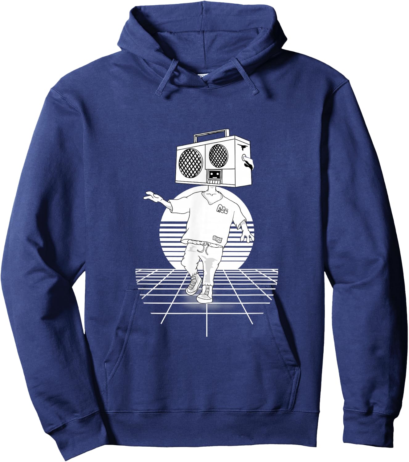 Vintage Radio Head Punk Retro inspired Hoodie - Hoodie | Navy