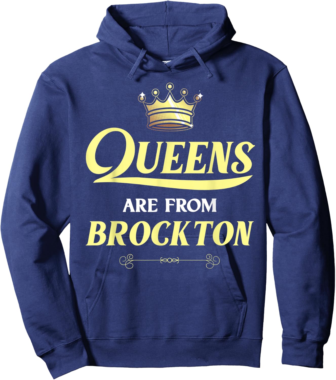 BROCKTON Gift Funny Home Roots Grown Born City USA Heritage Hoodie - Hoodie | Navy