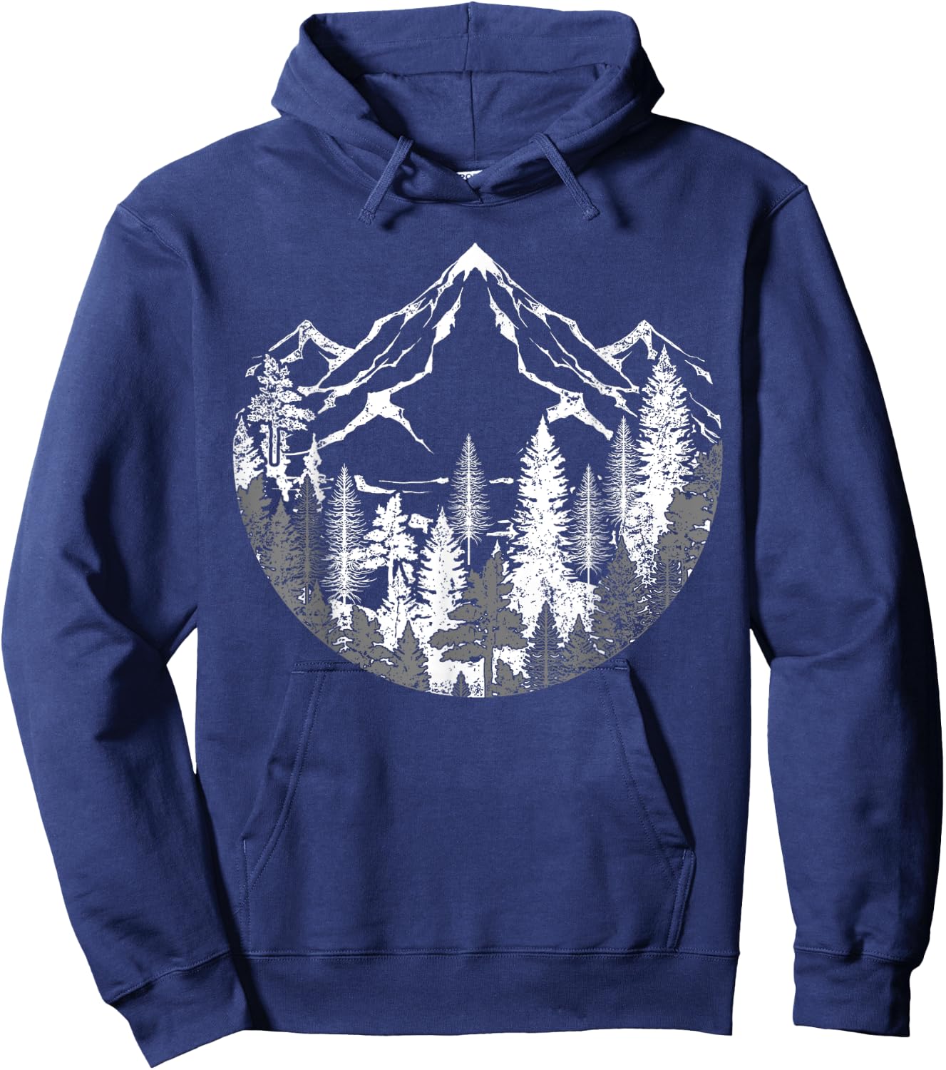 Wildlife Forest Hiking Mountains Outdoor Trees Nature Forest Hoodie - Hoodie | Navy